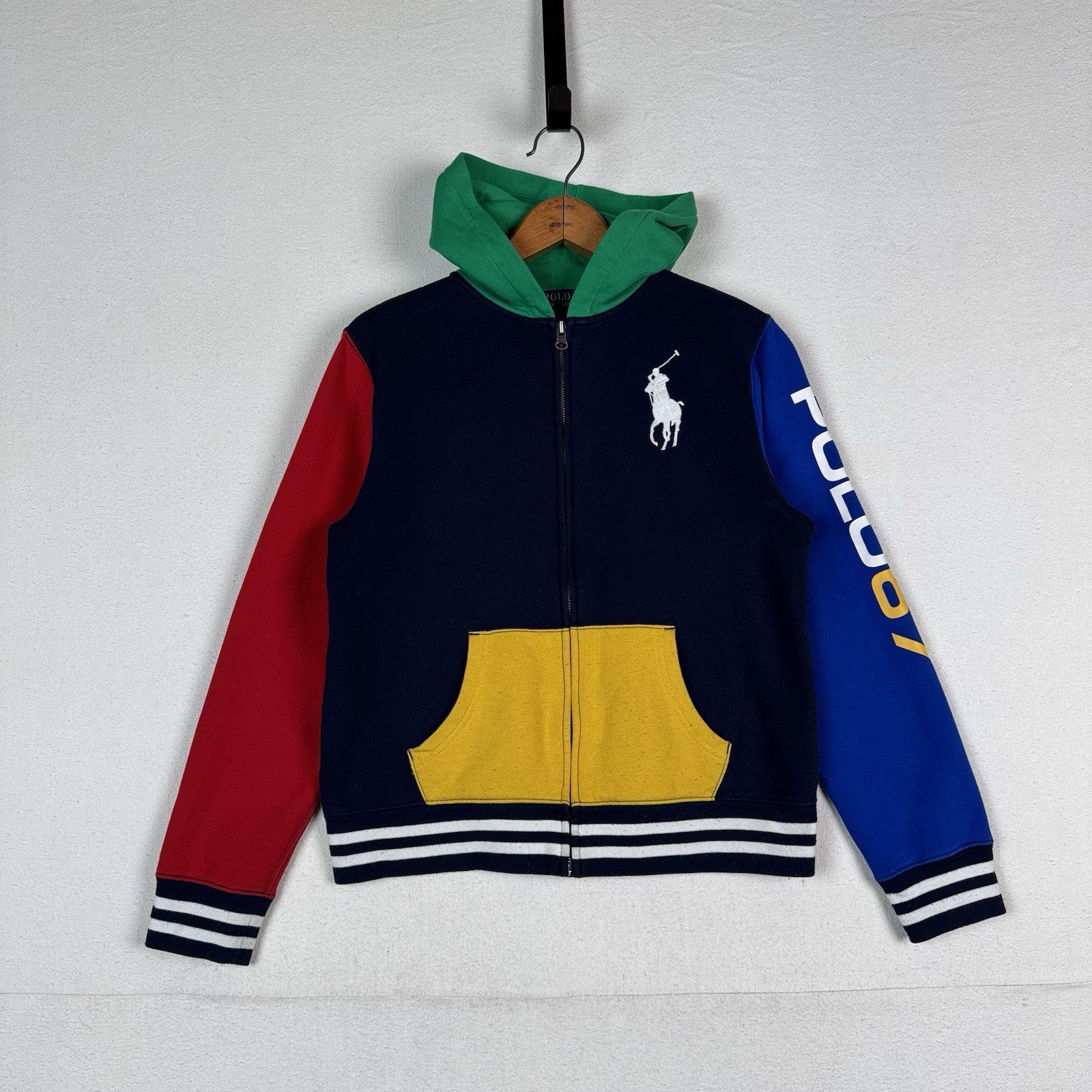 Polo Ralph Lauren Sweat Suit Top & Bottom Youth Large 14/16 Red Green Blue *Read