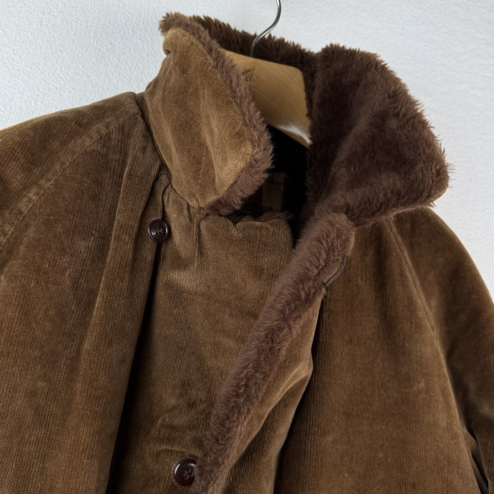 60’s 70’s Vtg Gordon Ferguson Field & Stream Mens 46 Corduroy Belted Overcoat