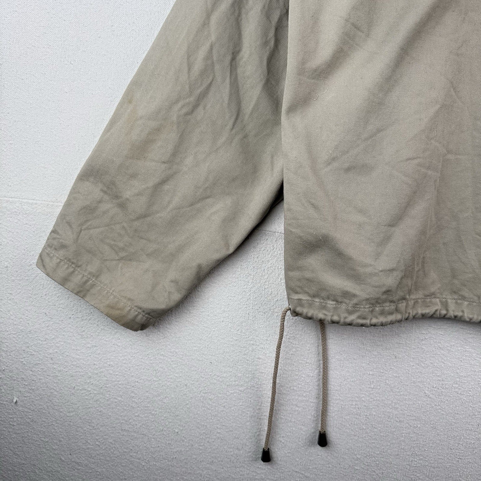 Vintage Polo Jeans Co Ralph Lauren Anorak Hoodie Mens L Tan Beige Jacket *Read