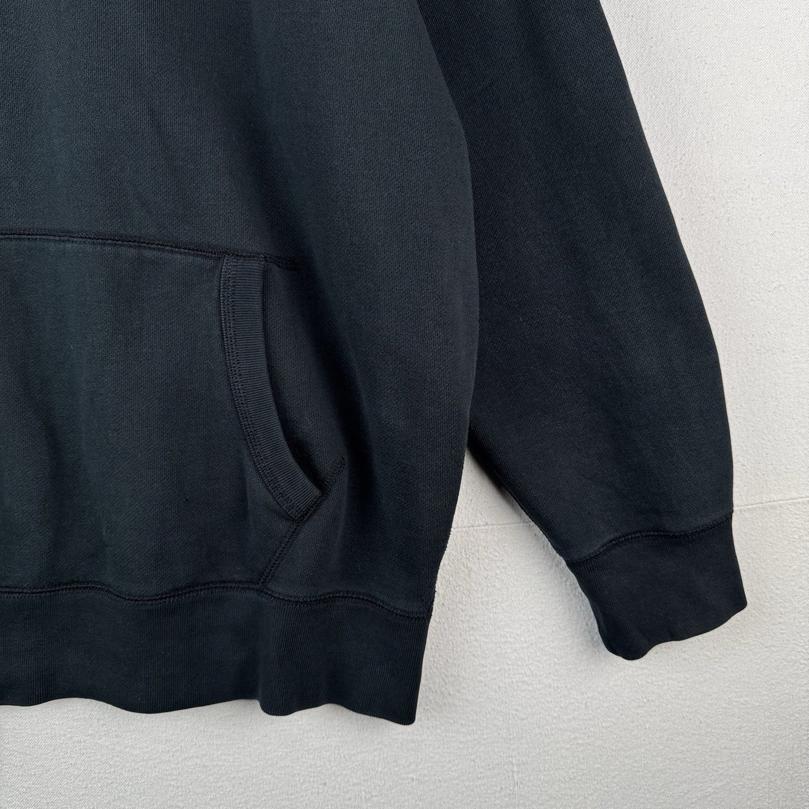 Vintage Polo Ralph Lauren Black Hoodie Men’s 3XB Pullover 2-Button Sweatshirt