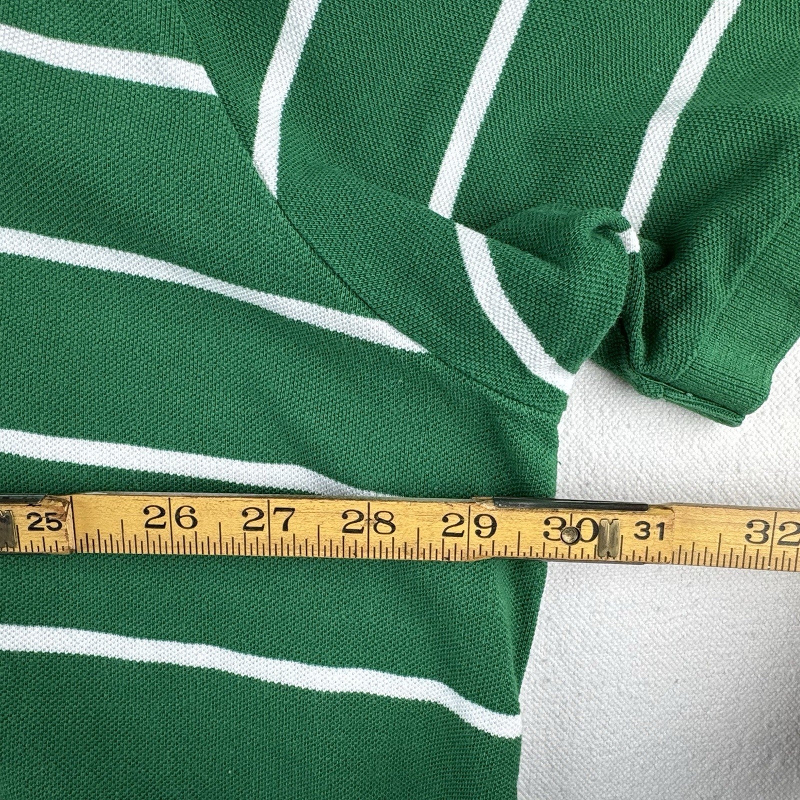 Polo Ralph Lauren Mens’s 4XB Striped Short Sleeve Polo Green White Stripe *Read