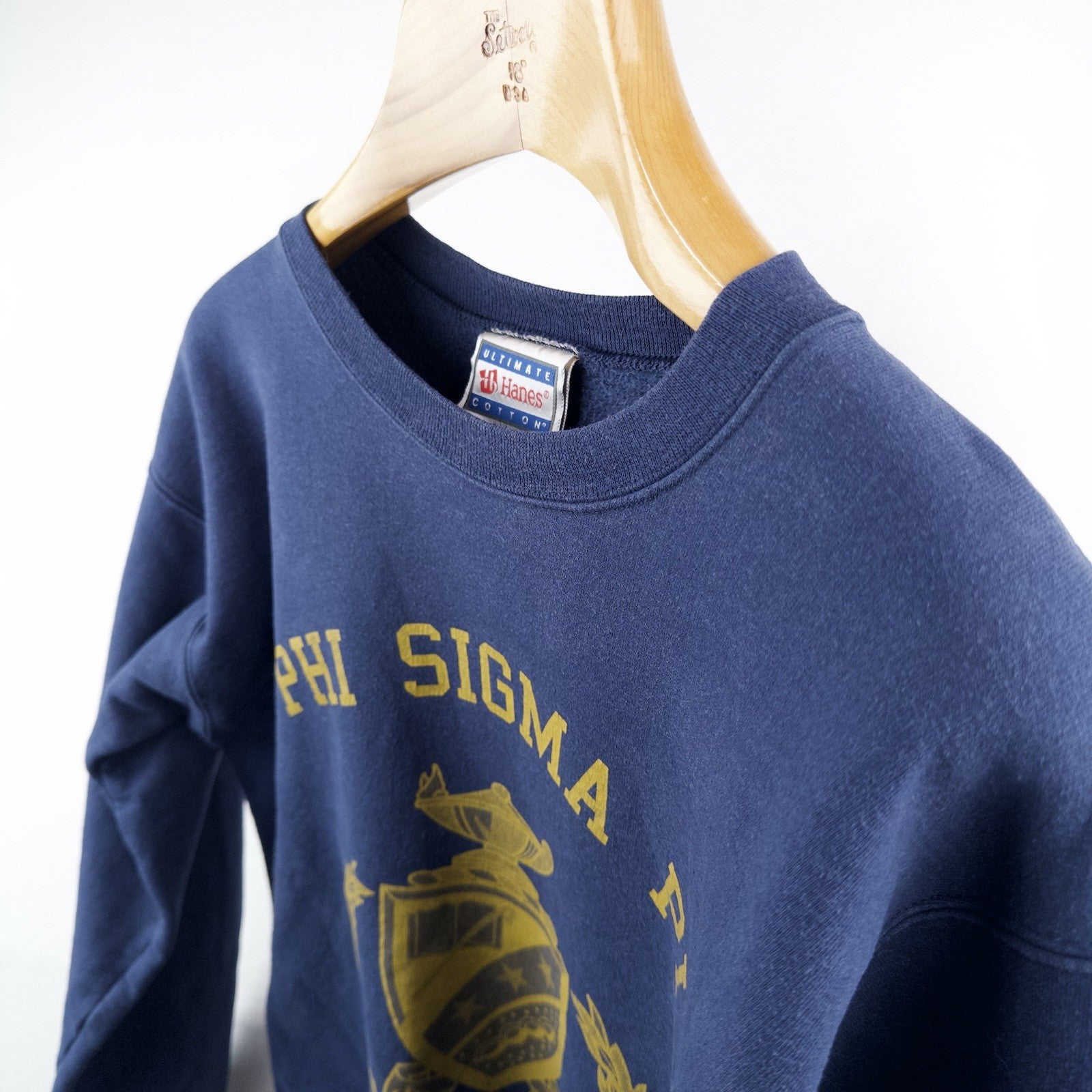 90’s Vtg Phi Sigma Pi Fraternity Sweatshirt Crewneck Men’s Small Navy Blue