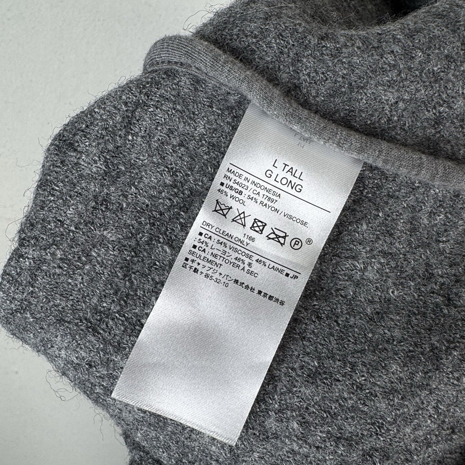 Banana Republic Wool Boucle Shirt Jacket Men’s Large Tall Gray Heather Button Up