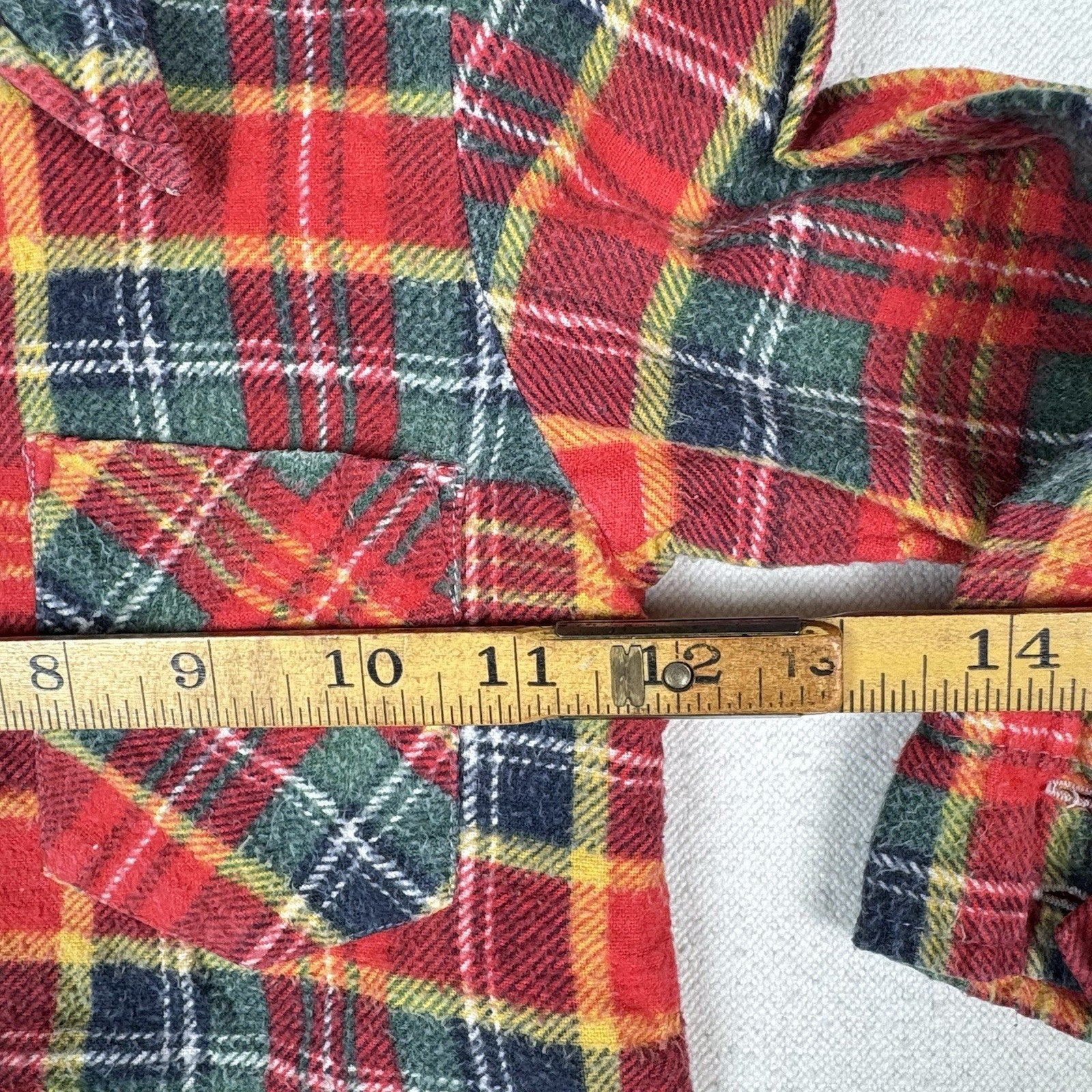 Vintage 60’s 70’s Kmart Kids Flannel Old Navy Cargo Pants Set Red Blue Green 4T