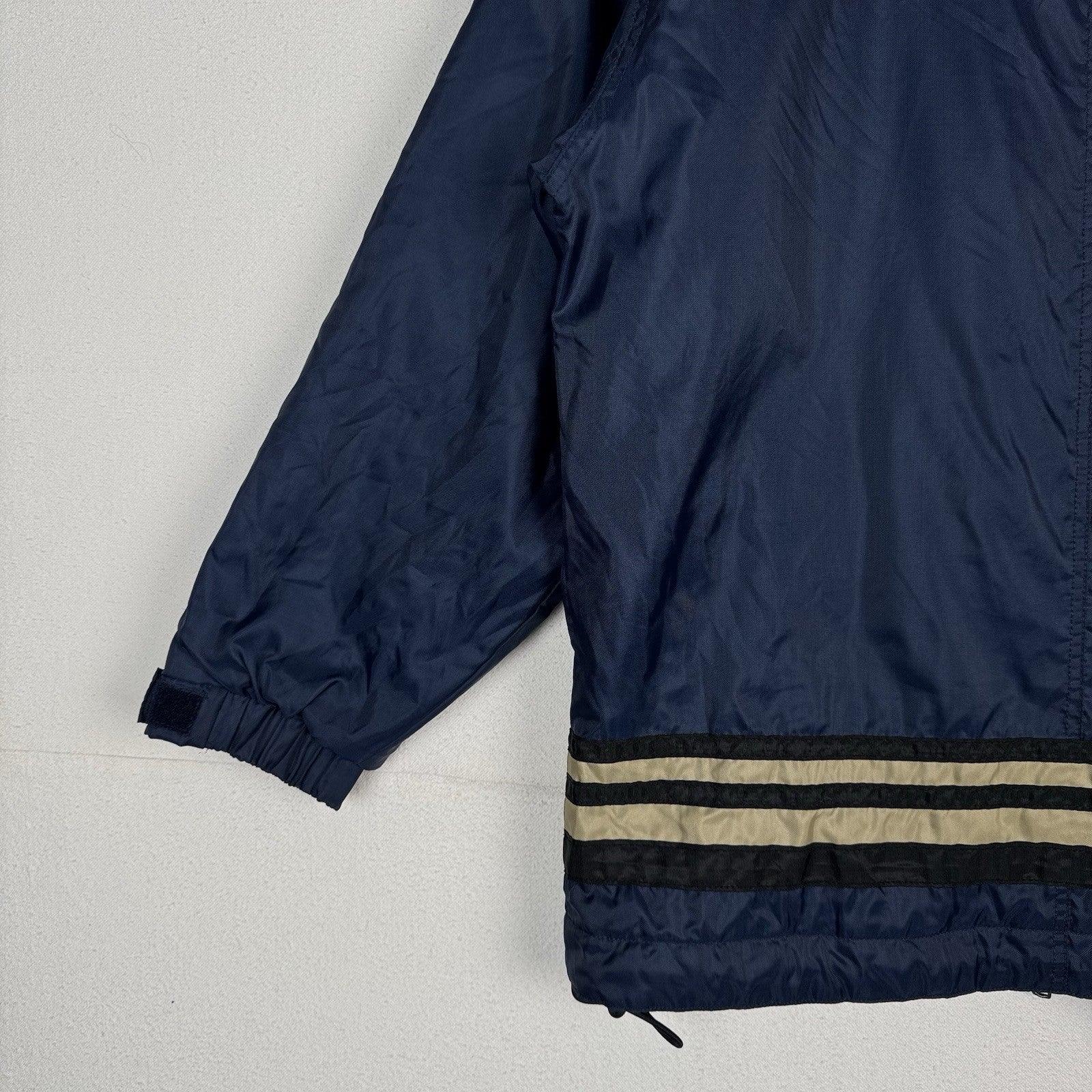 Vintage American Eagle Parka Size S Full Zip Heavyweight Sherpa Nylon Blue 90s