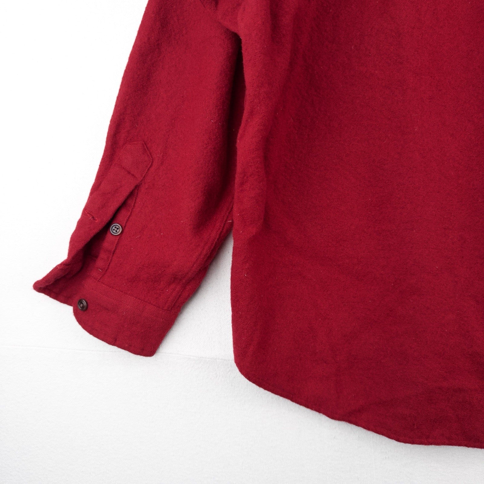 90s Vtg Polo Ralph Lauren Red Lowell 100% Wool Button Up Shirt Boxy *Distressed