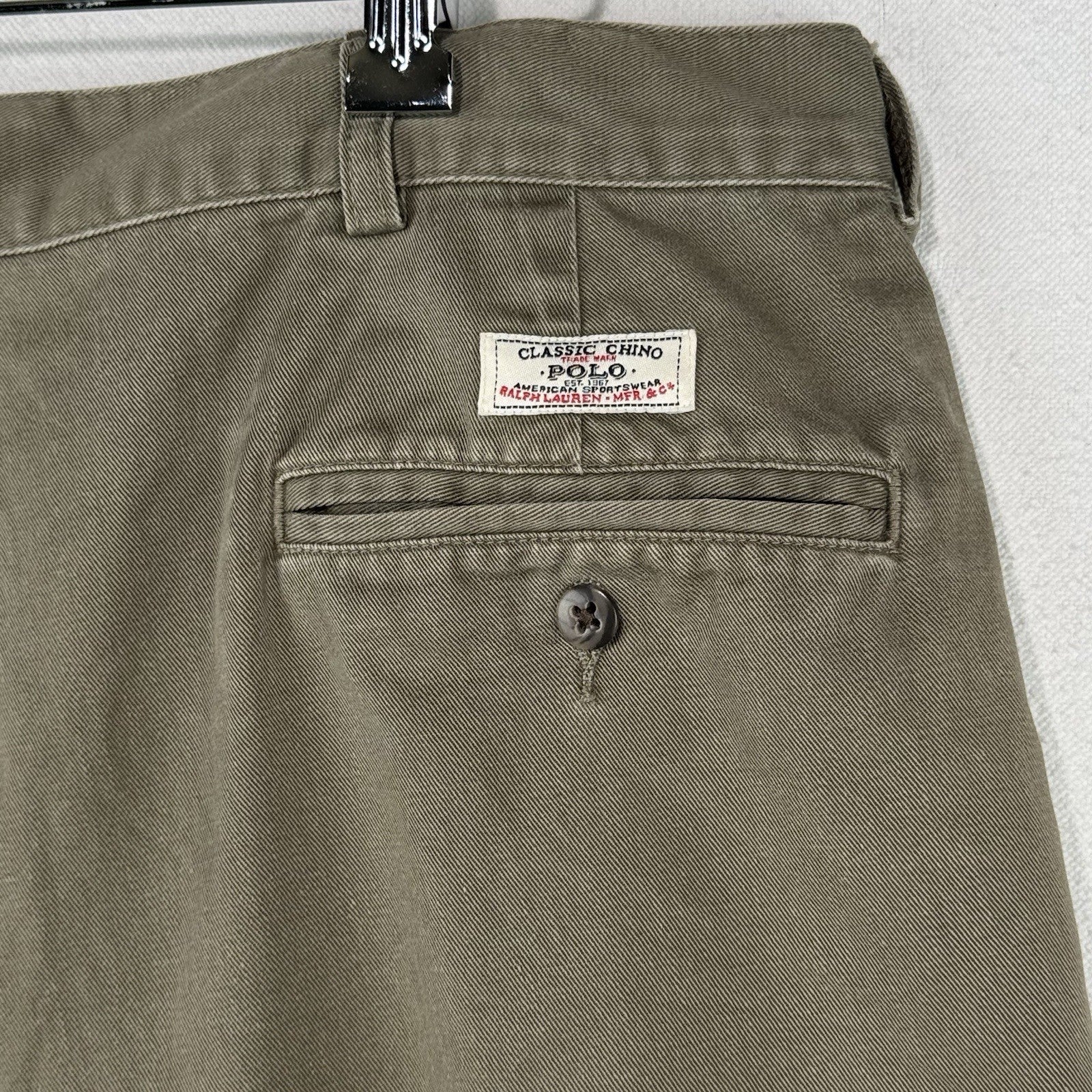 90’s Vintage Polo Ralph Lauren Men’s 34x8 Tyler Shorts Khaki Pleated Chino *Read