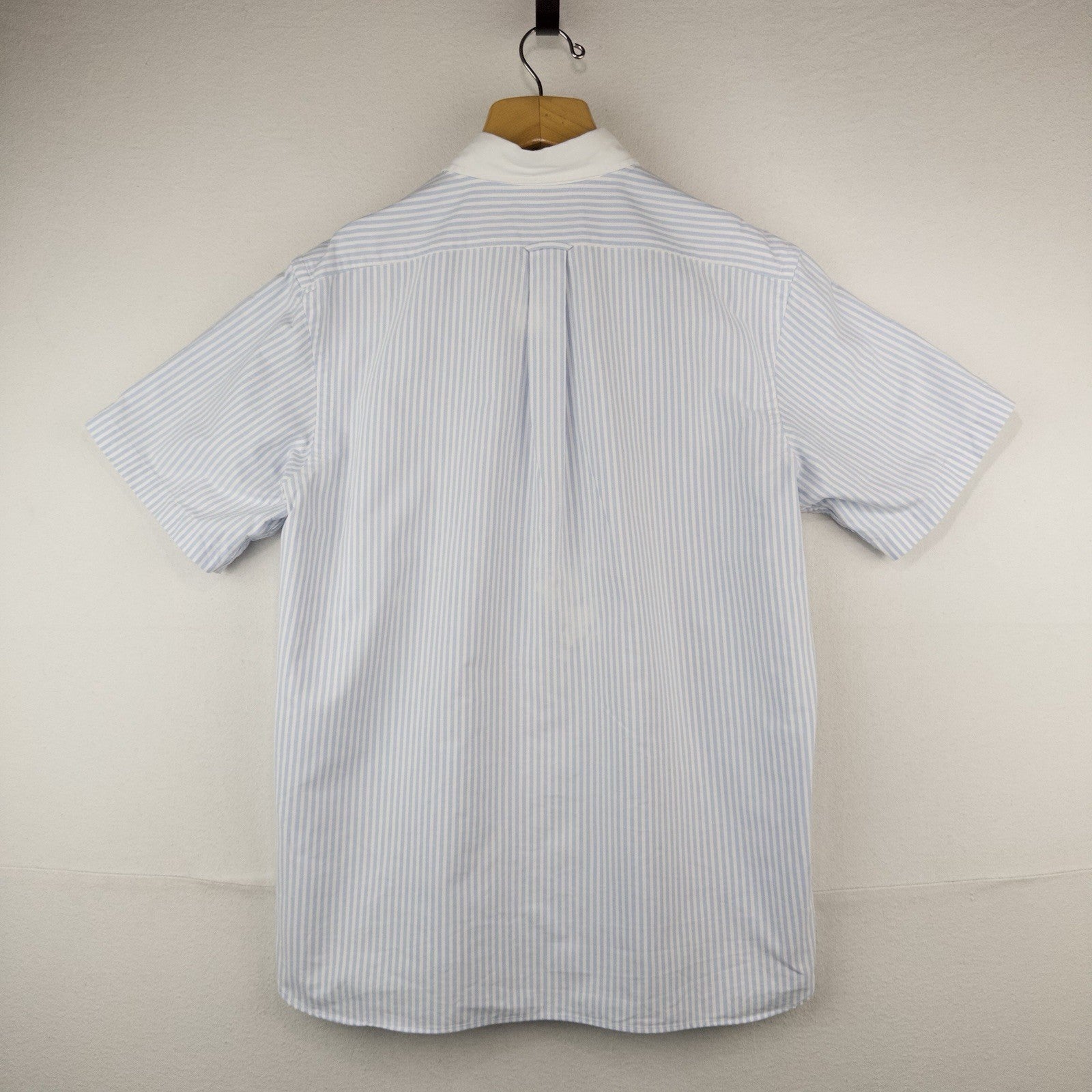 90’s Vtg Polo Ralph Lauren Blue White Pinstripe Winchester Club Collar Shirt XL