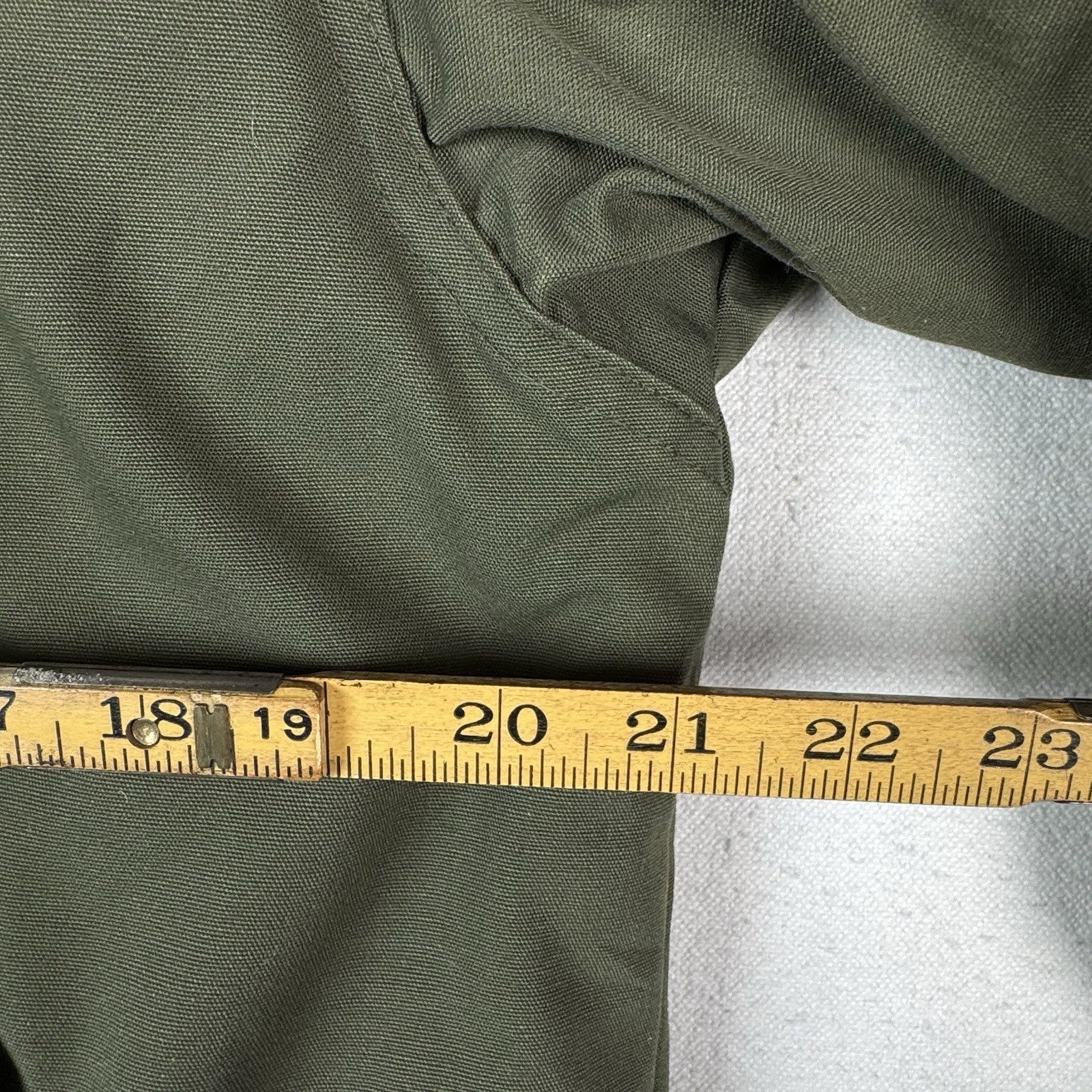 Vintage 60s 70s Sears Wearmaster Green Military Car Coat Parka Fits Chest 42”