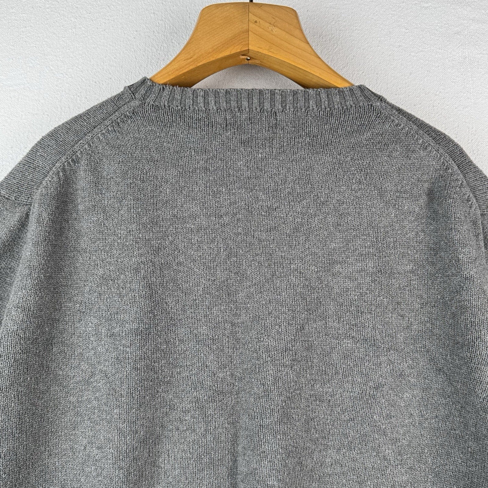 Polo Ralph Lauren Cotton Gray Knit Crewneck Sweater Men’s XLarge XL Blue Pony