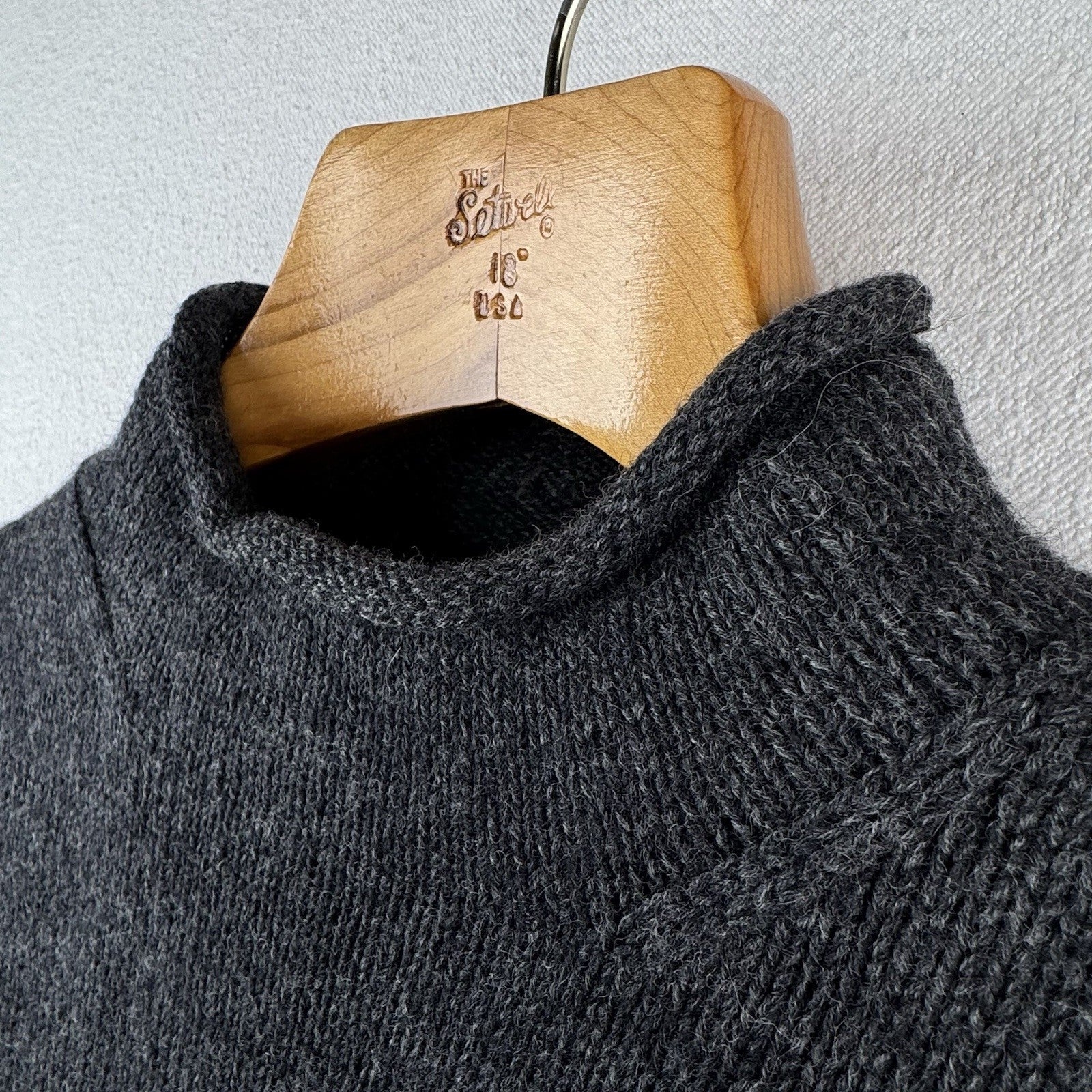 90’s Vtg Polo Ralph Lauren Roll Neck Wool Knit Sweater Mens XL Gray