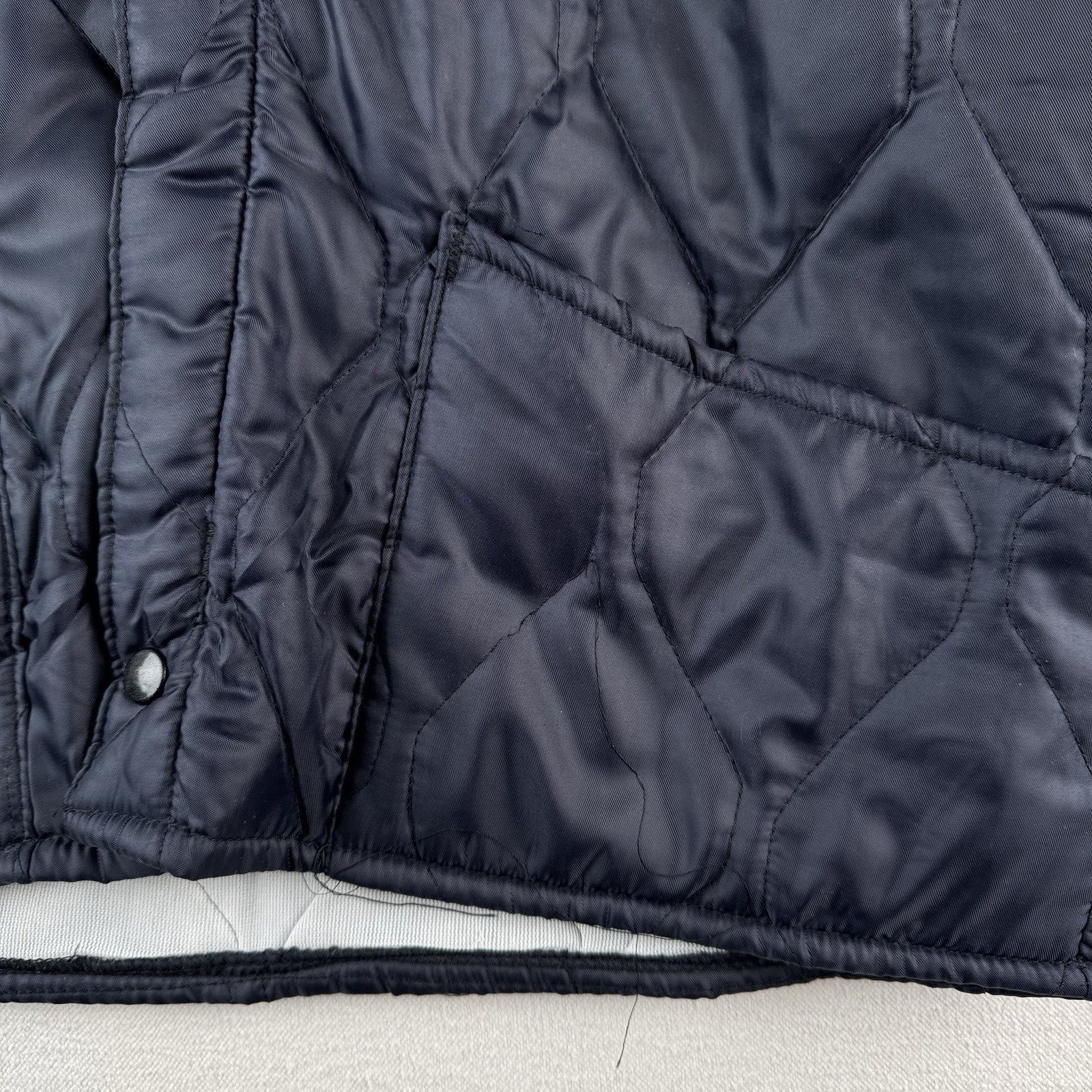 80’s Vtg Quilted Liner Jacket Blue Dacron Workwear Bomber Medium Made In USA