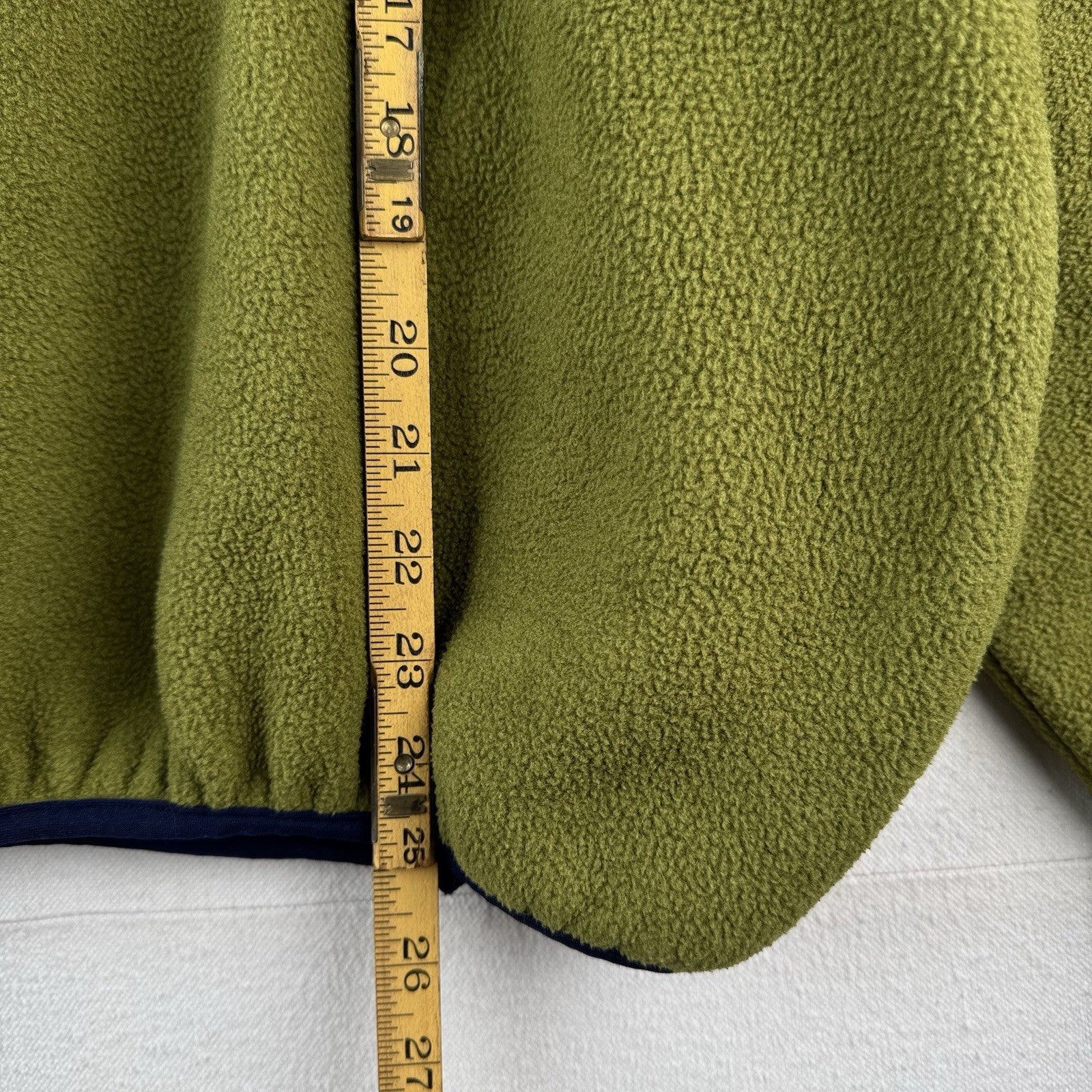 90’s Vtg LL Bean Snap Fleece Pullover Men’s Large Sage Green Jacket Cursive USA