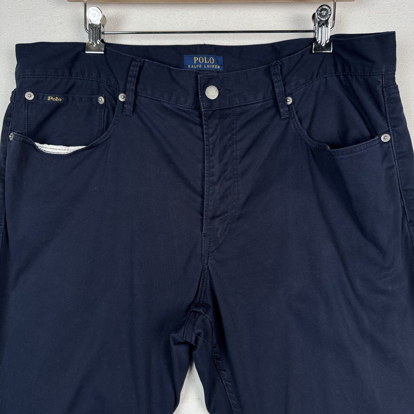 Polo Ralph Lauren 5 Pocket Chino Pant Men 36x30 Navy Blue (36X 29)