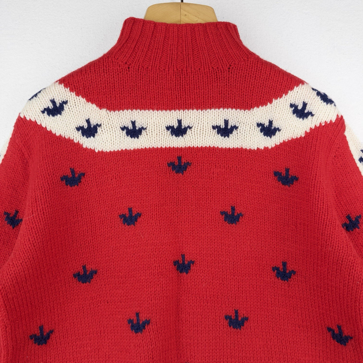 50’s Vtg Royal Crown Hand Knit Wool Sweater Pullover Mock Neck Men’s Medium 38