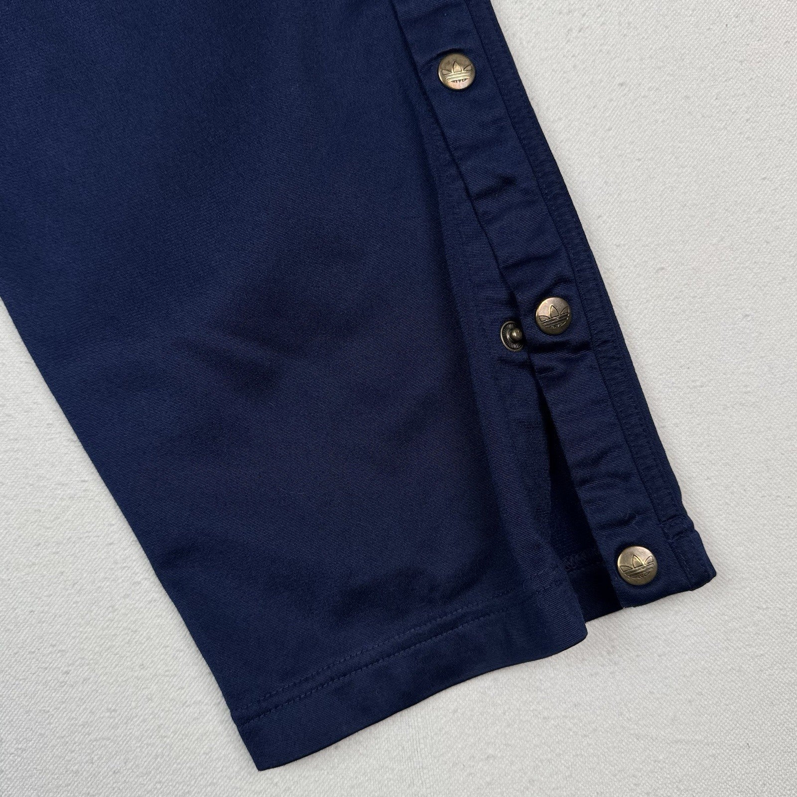 Vintage Adidas Sweatpants Men’s L Navy Gold Logo Tearaway Snap Track Pants