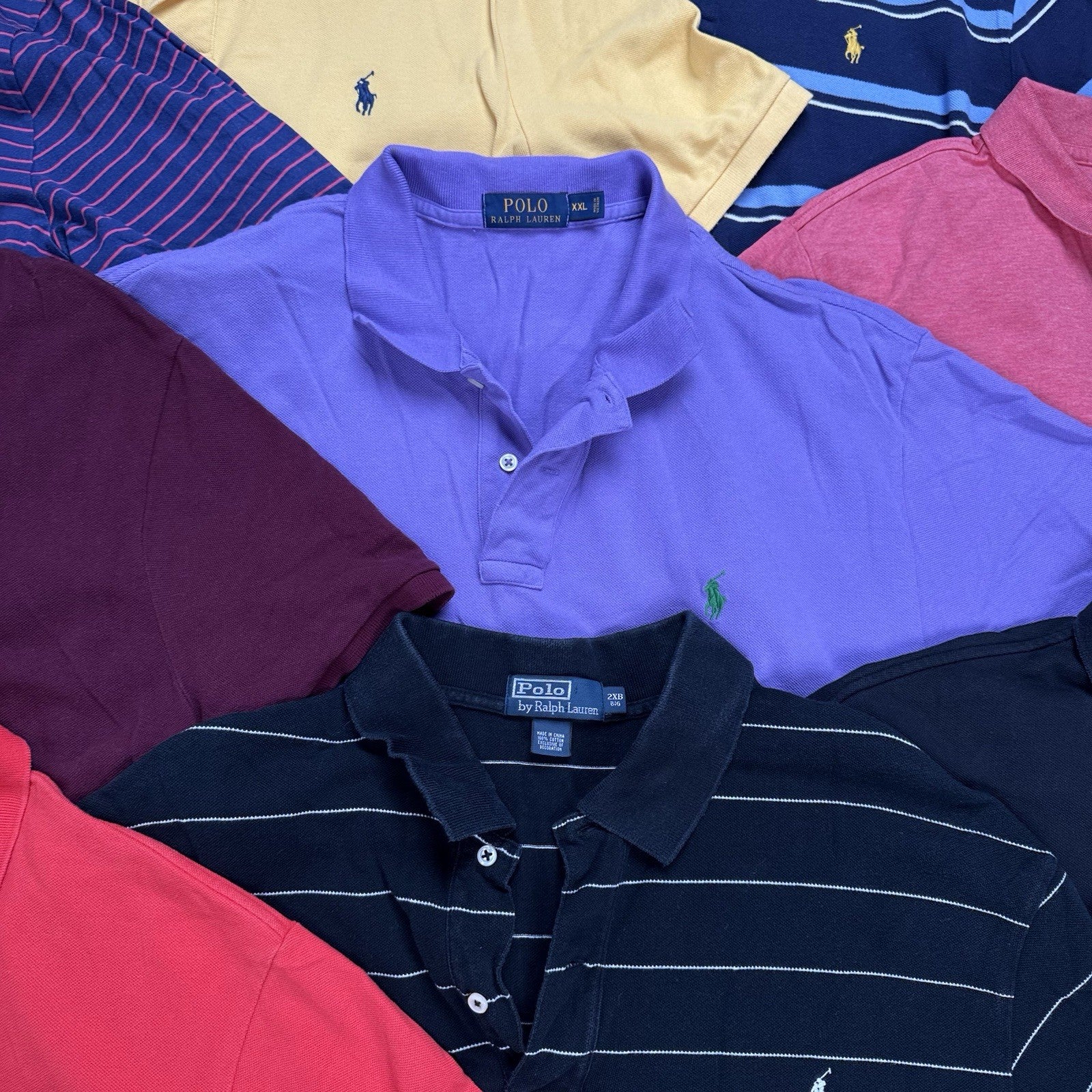 Lot of 10 Polo Ralph Lauren Short Sleeve Shirts Wholesale Box XL, 2XL, 2XB, 2XLT