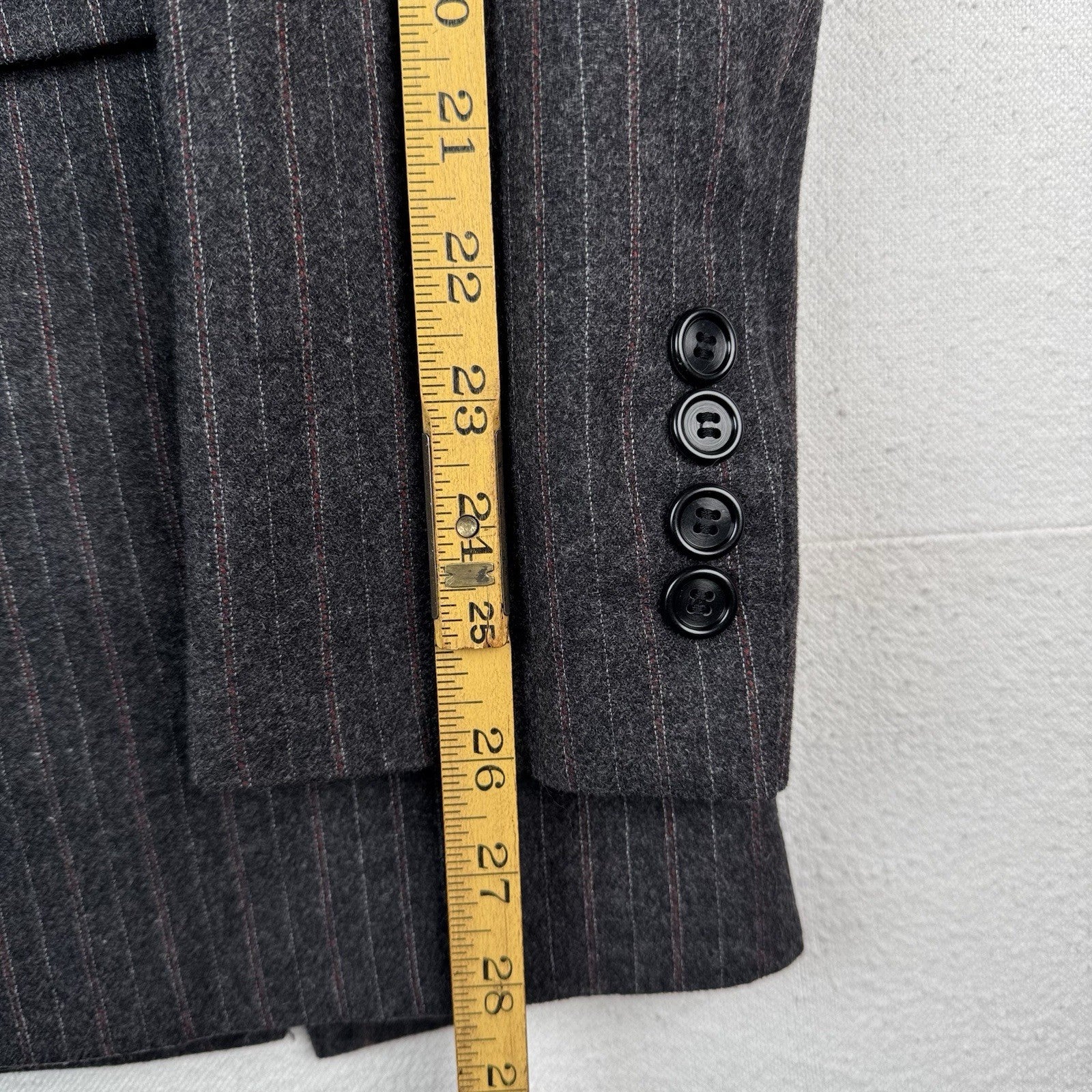70’s Pierre Cardin Blazer Barney’s NY 36R Chest: 18” Gray Pinstripe Made In USA