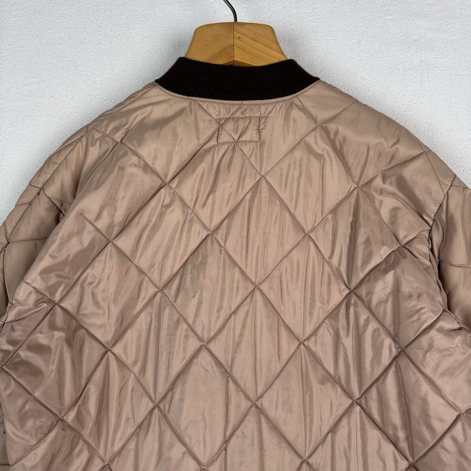 60’s Vintage Bob Allen Quilted Jacket Pants Set Long Underwear Men's XL Brown