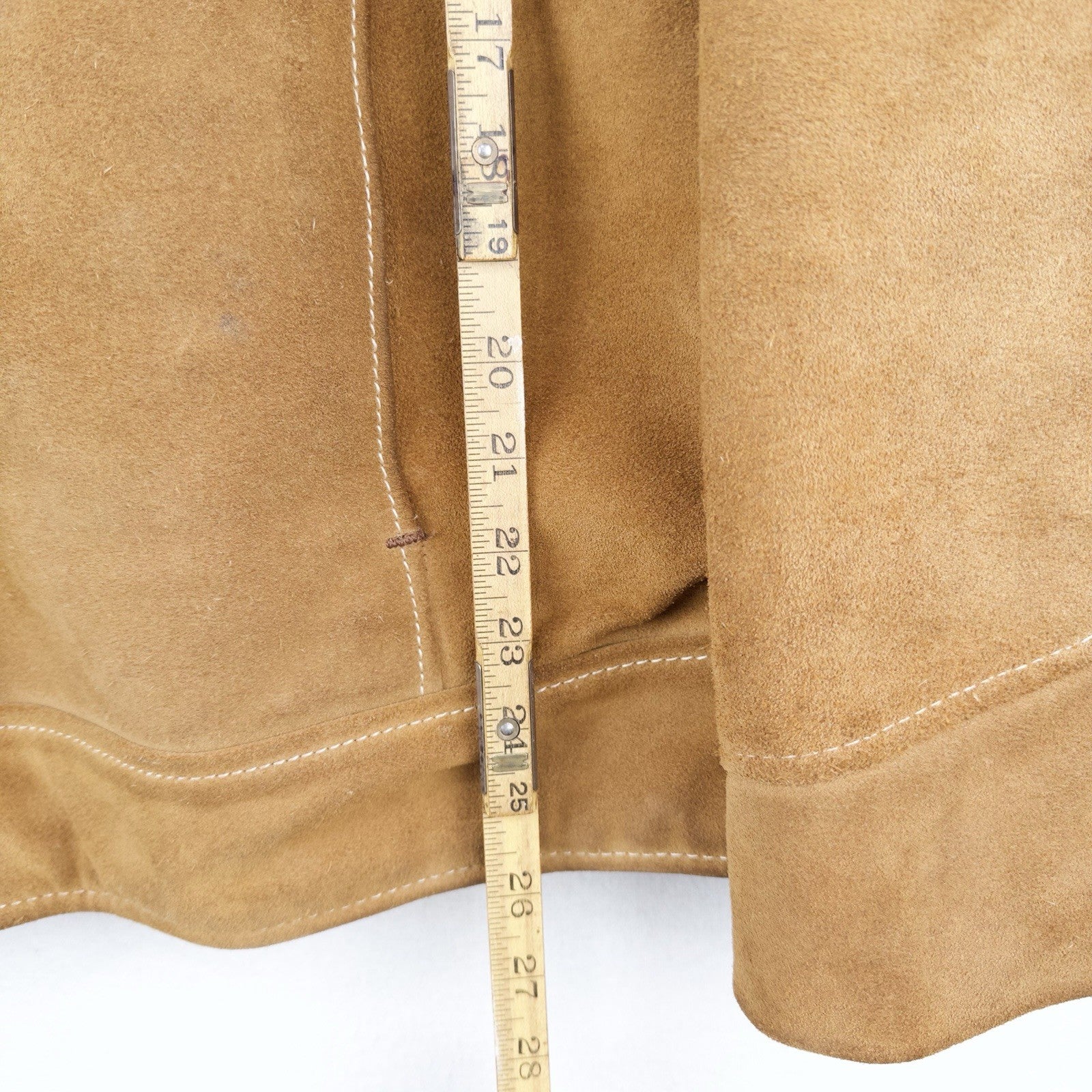 70’s Vtg Towncraft Shearling Suede Jacket Men’s Western Ranch Sheepskin 46R USA