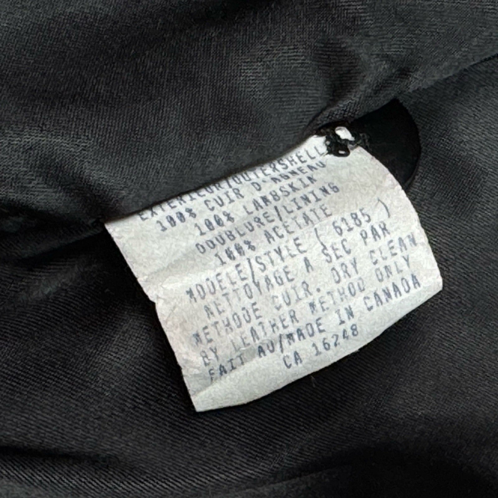 Oscar Leopold Women's Black Calf Leather Jacket  - Large