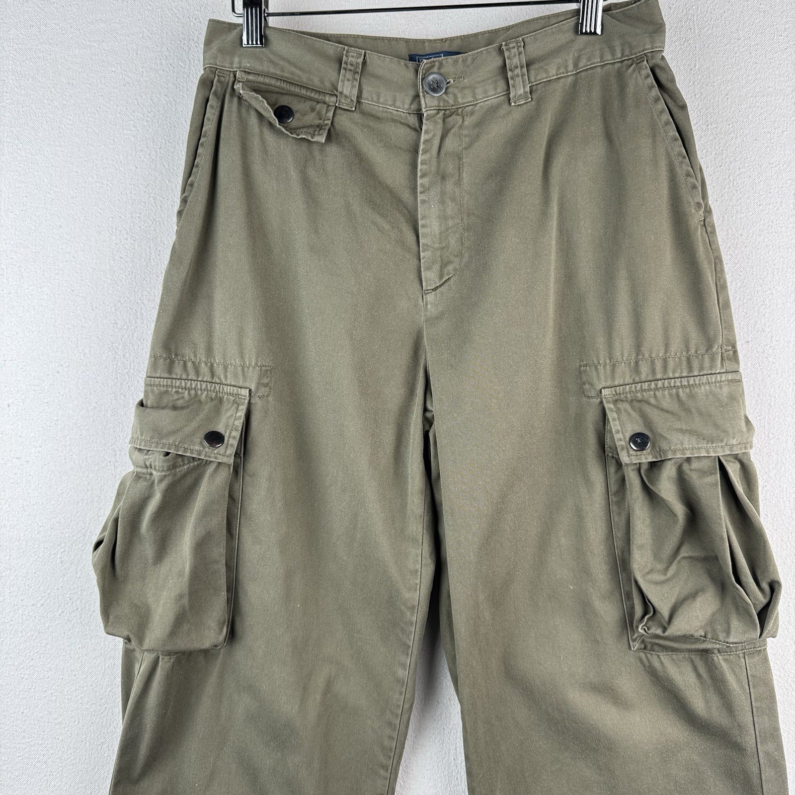 90’s Vintage Polo Ralph Lauren Boy’s 18 Cotton Khaki Cargo Tactical Pants Green
