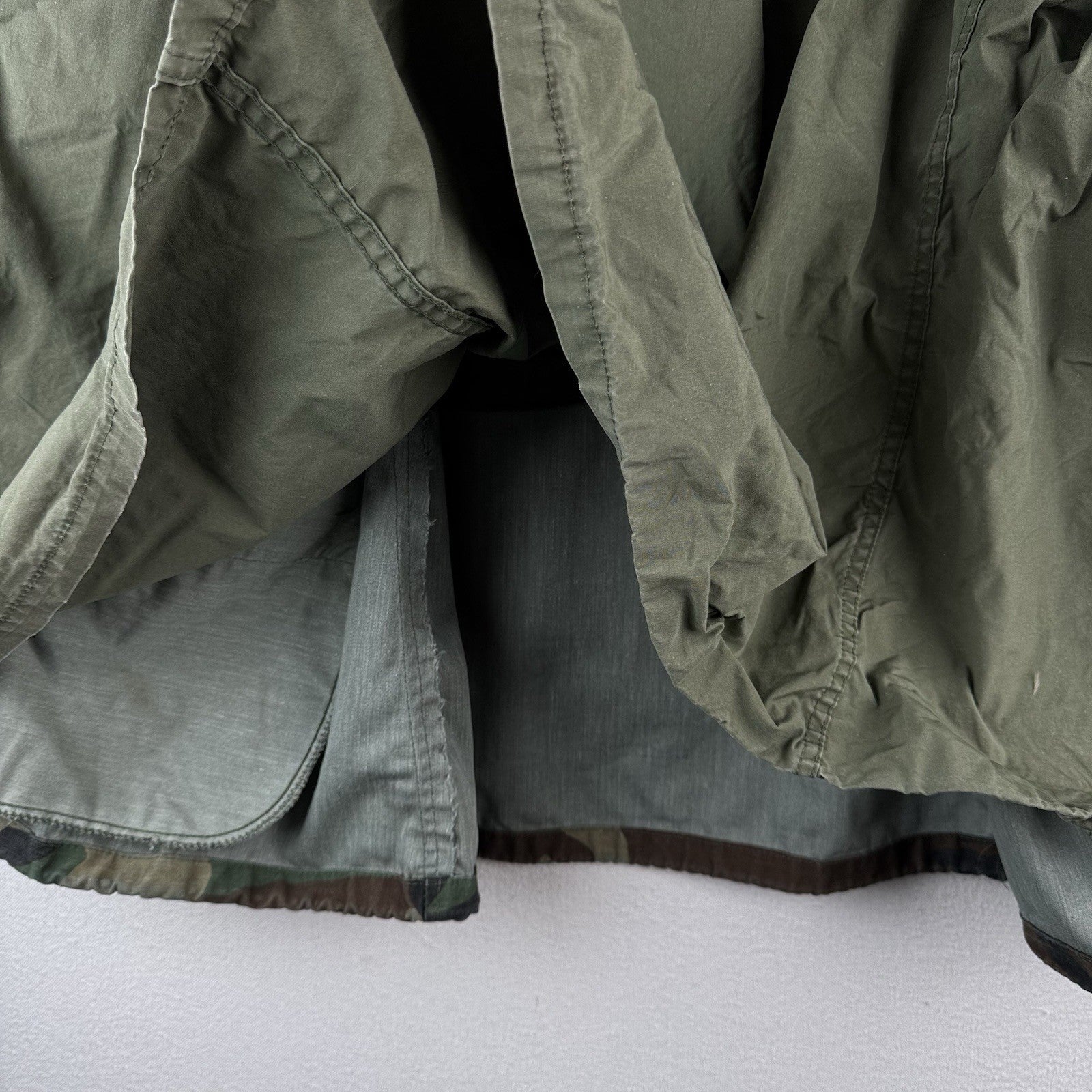 80’s Vintage US Army M81 Woodland Camo M65 Field Jacket Men’s Large Regular 1984