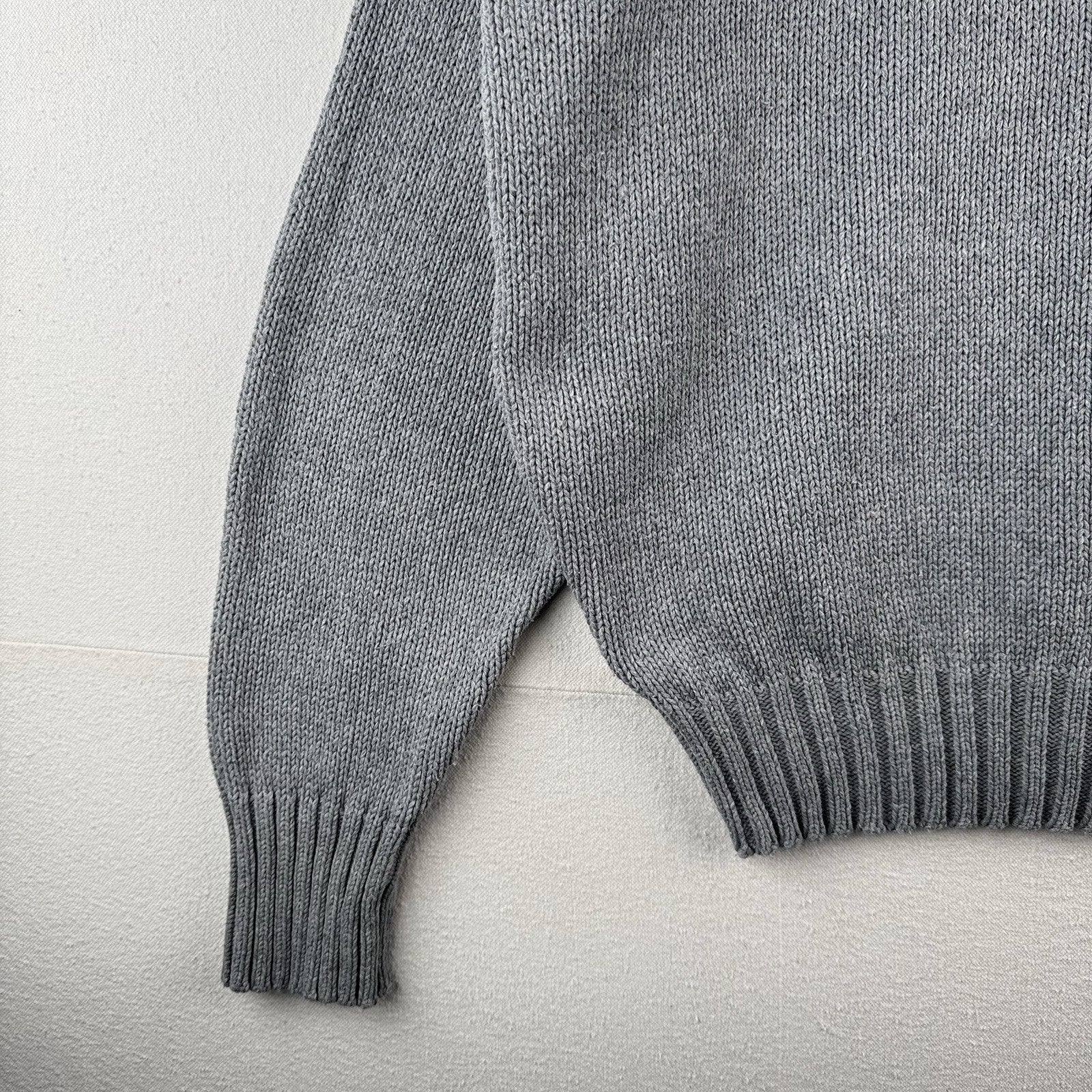 90’s Vintage Polo Ralph Lauren Knit Sweater Men’s XL Gray Cotton Crew Neck