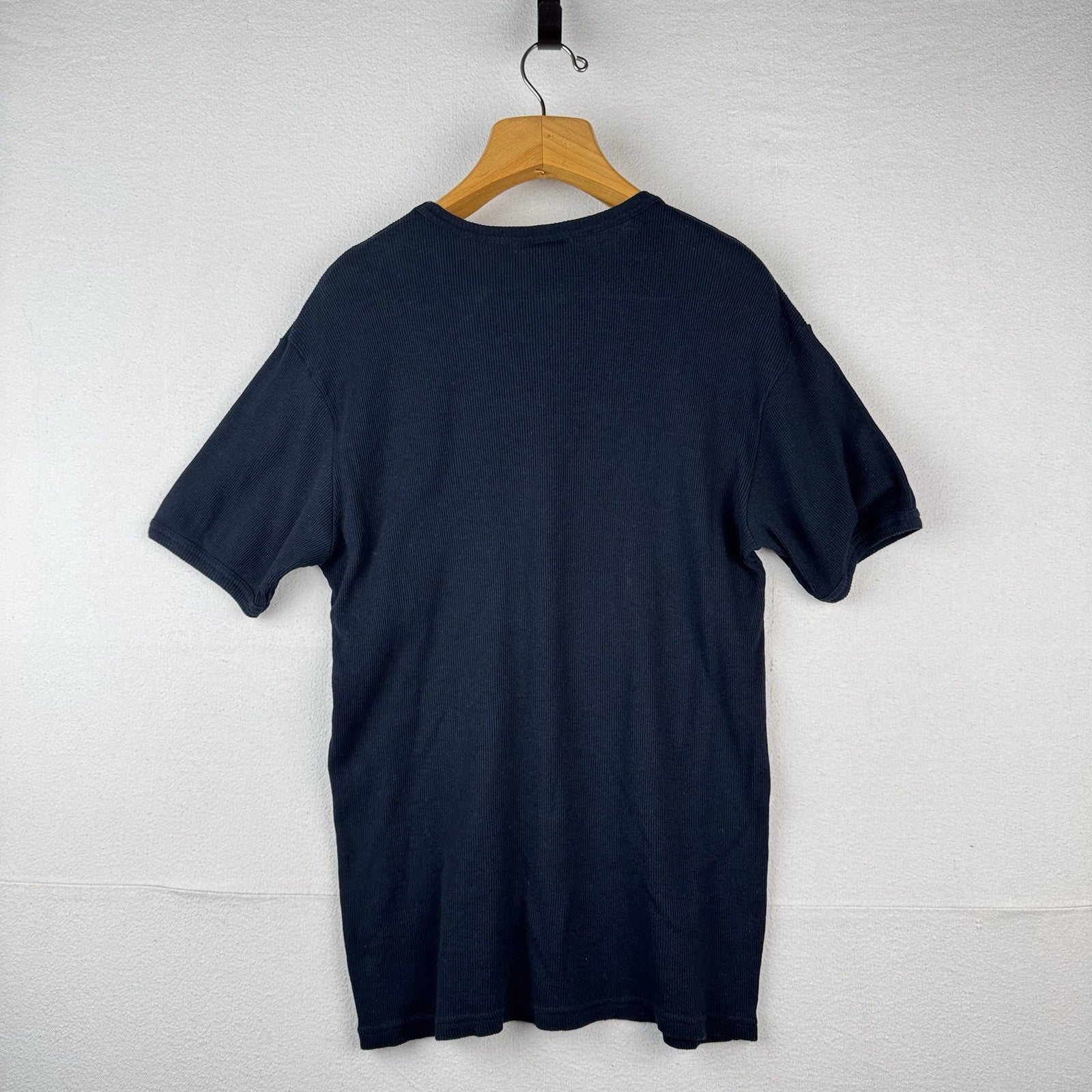 Ralph Lauren Polo Jeans Co Navy Men’s Large 67 Blue Ribbed Short Sleeve Shirt