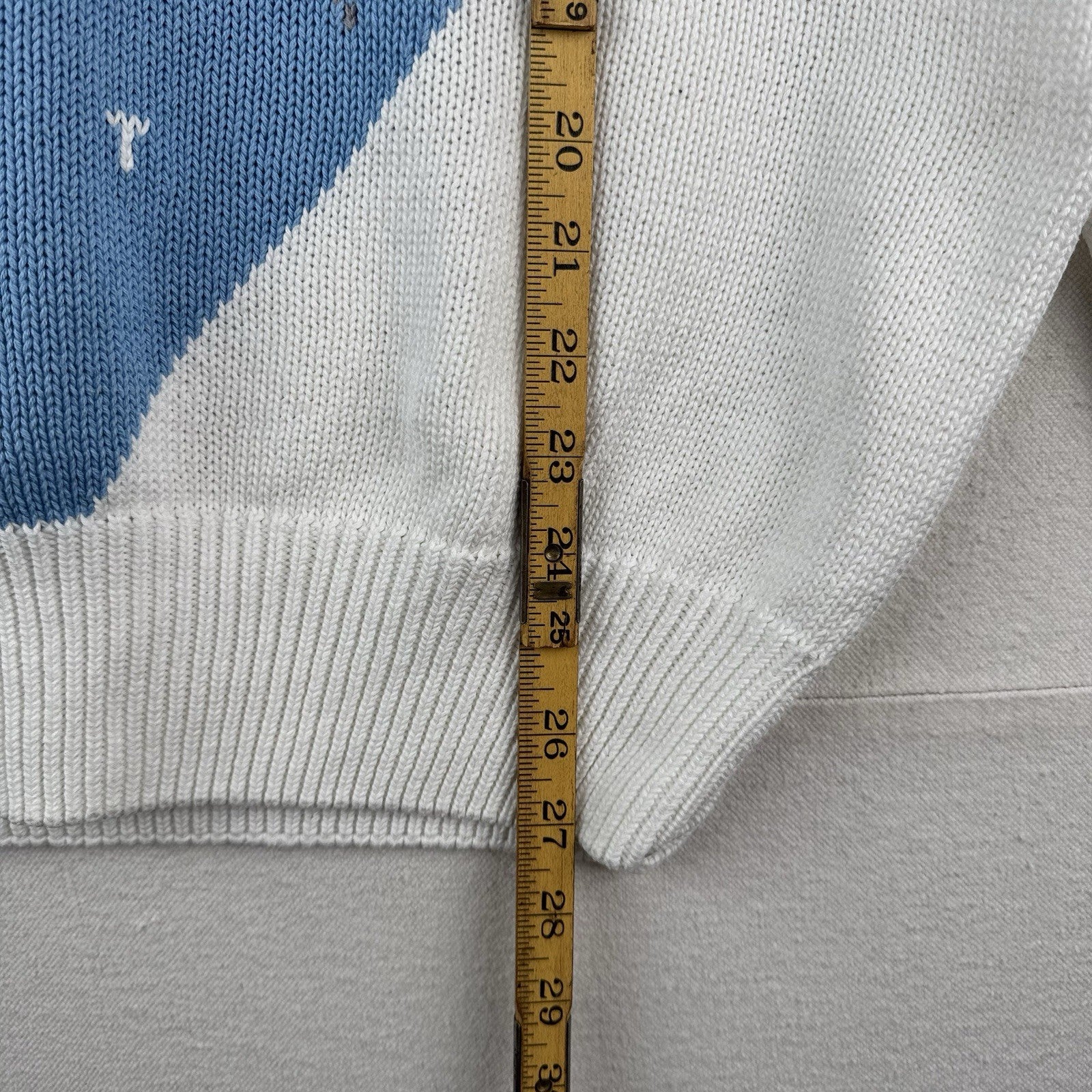 90s Vintage Gant Hand Intarsia Men’s XL Knit Golf Sweater Graphic