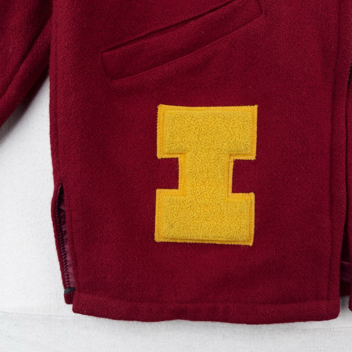 50’s Vtg Butwin Iowa State Varsity Letterman Jacket Womens 12 Burgundy Wool