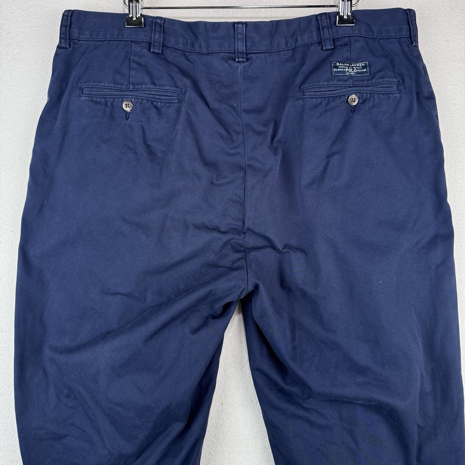 Polo Ralph Lauren Prospect Pant Mens 38x30 Navy Blue Cotton Chino Straight Leg