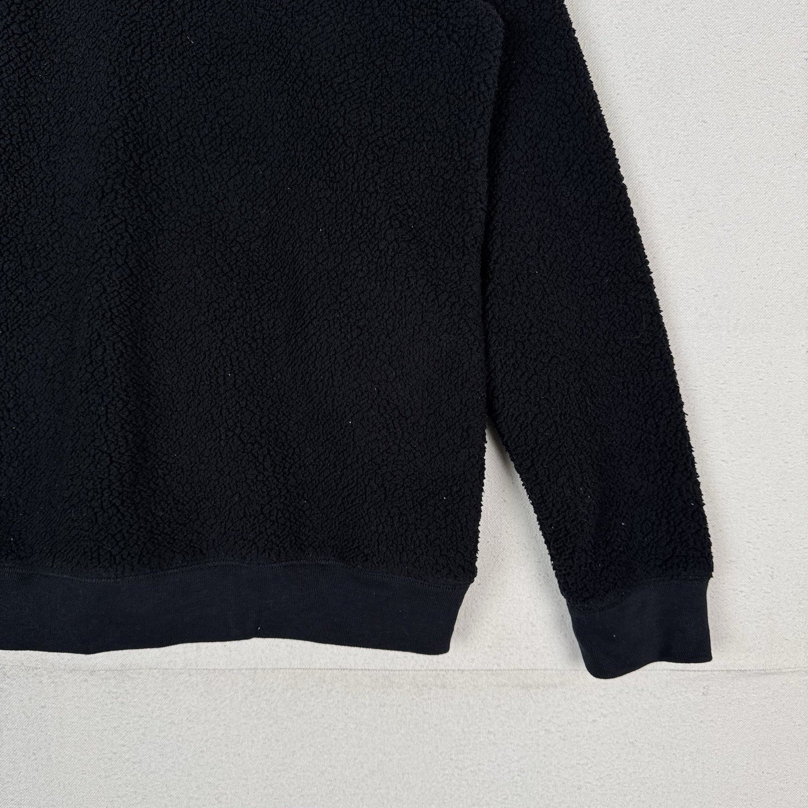 Abercrombie & Fitch Sweatshirt Teddy Youth Size 15/16 Fleece Jacket Black Zip