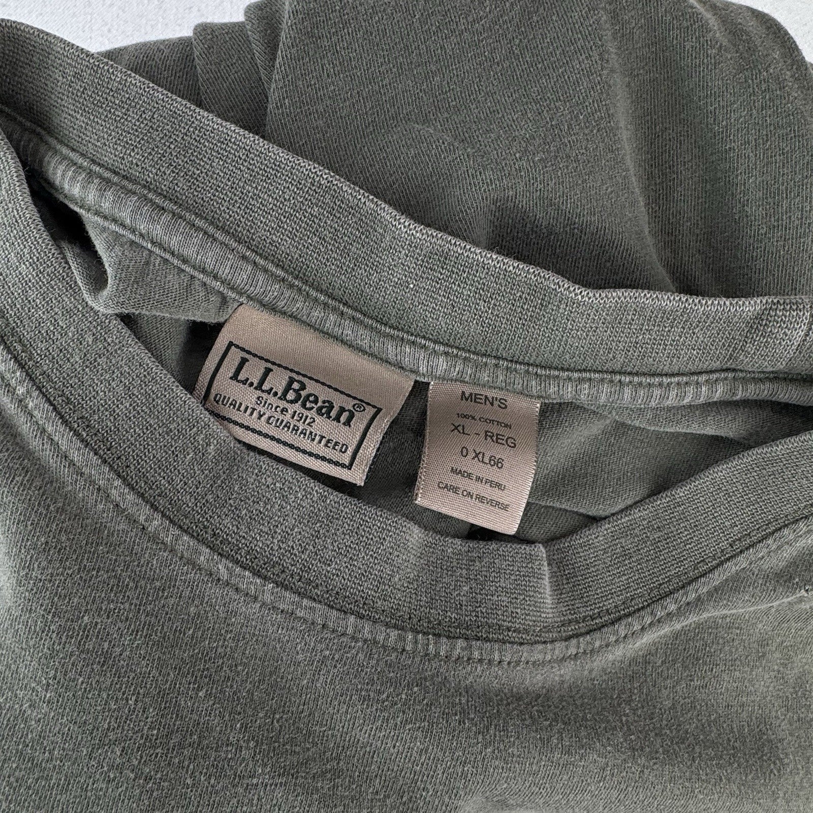 Vintage LL Bean Boxy T-Shirt Fly Fishing Classic Men’s XL Outdoors Green *Faded