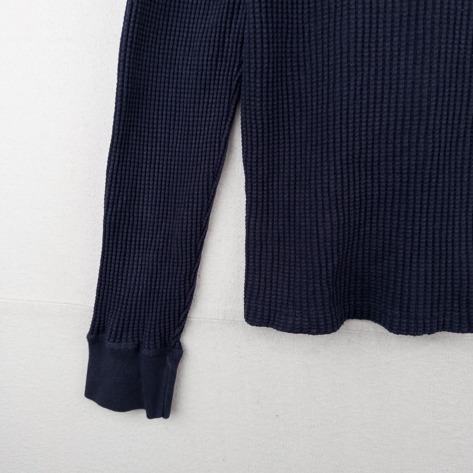 90’s Vtg Polo Ralph Lauren Mens M Waffle Knit Thermal Long Sleeve Shirt Navy