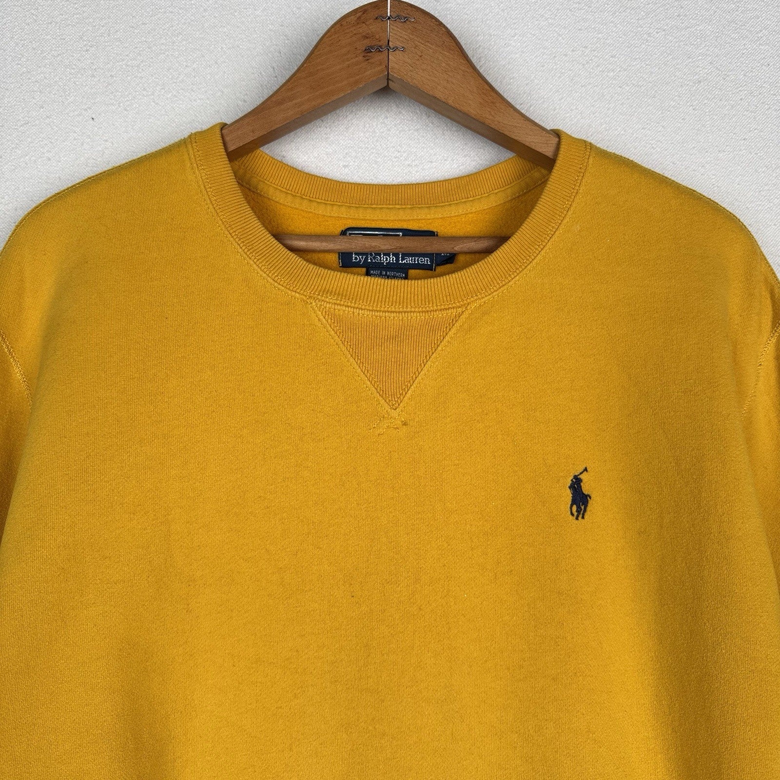 Vintage 90’s Polo Ralph Lauren Pony Sweatshirt Crewneck Size M Yellow *Read