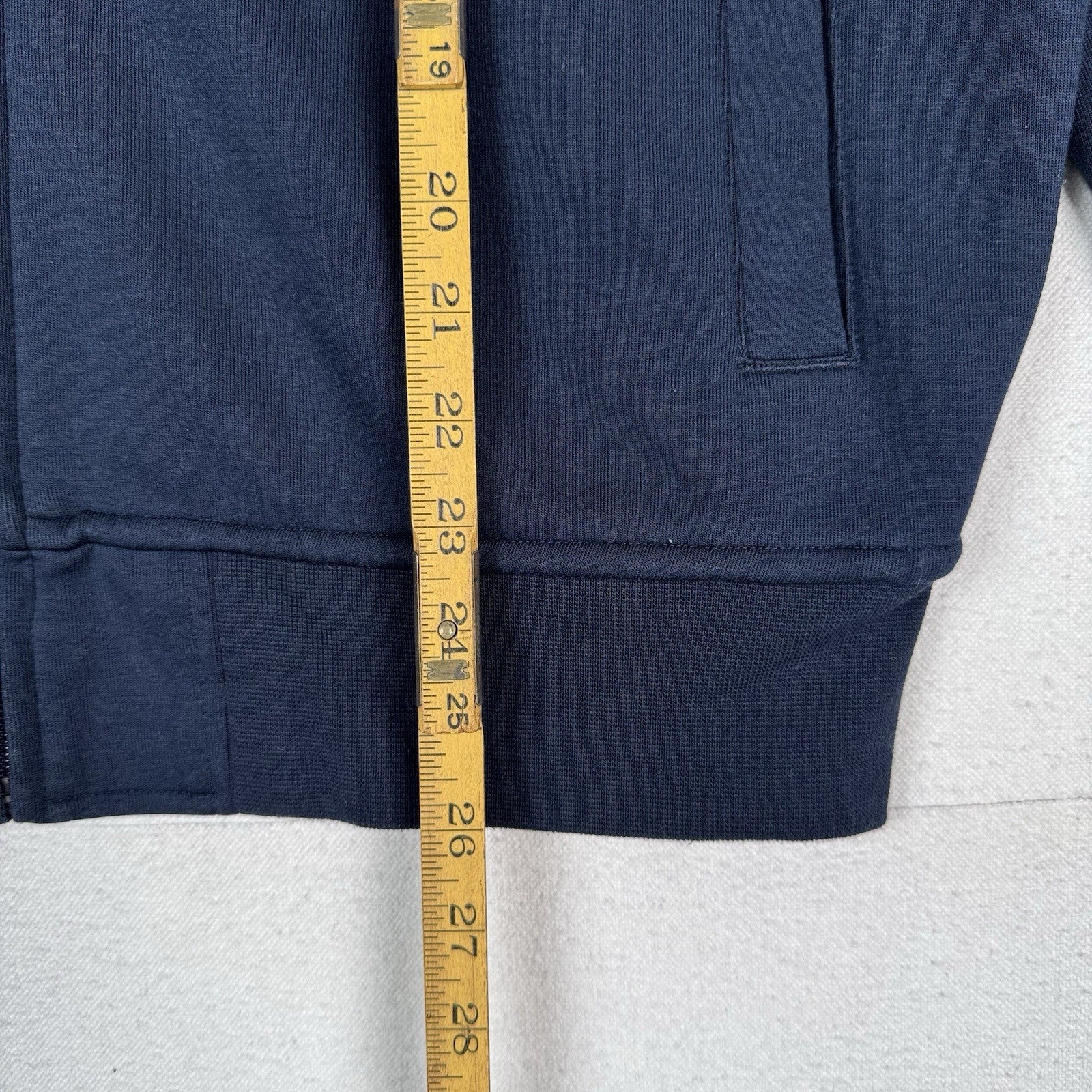 Polo Ralph Lauren Mens Double Knit Full-Zip Sweater Bomber Jacket Size L Blue