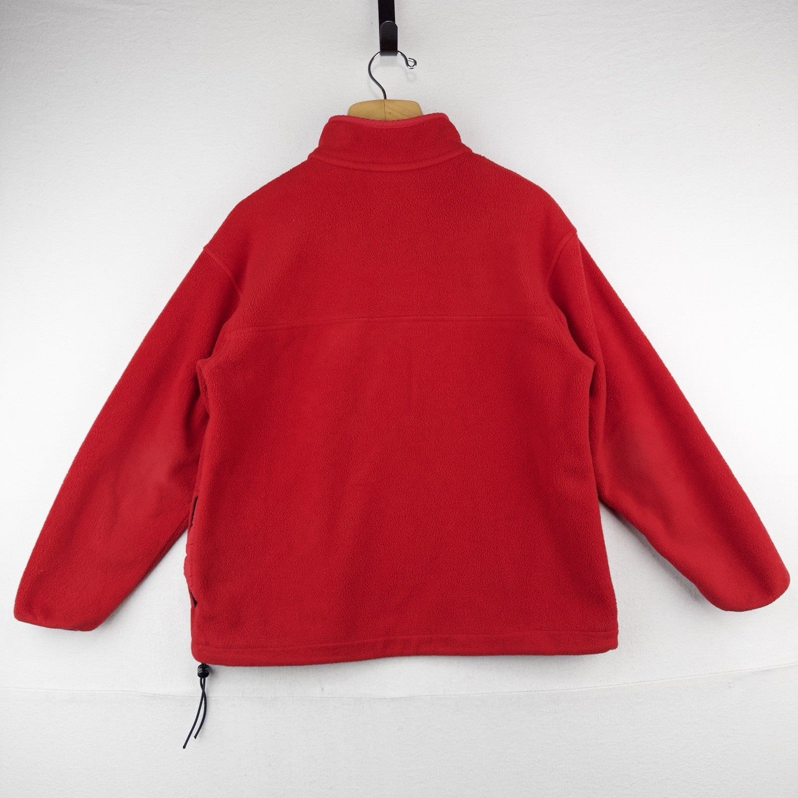 80’s Vtg LL Bean Snap Red Fleece Cursive Logo Pullover Men’s Medium (44) USA