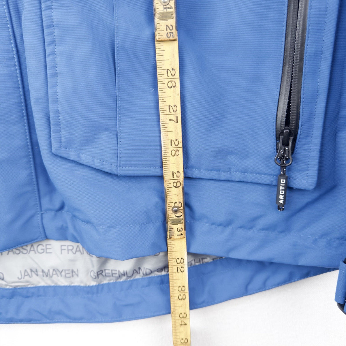 Lindblad Expeditions Men's XL Blue Parka Jacket Faux Fur Hood Waterproof Nat Geo