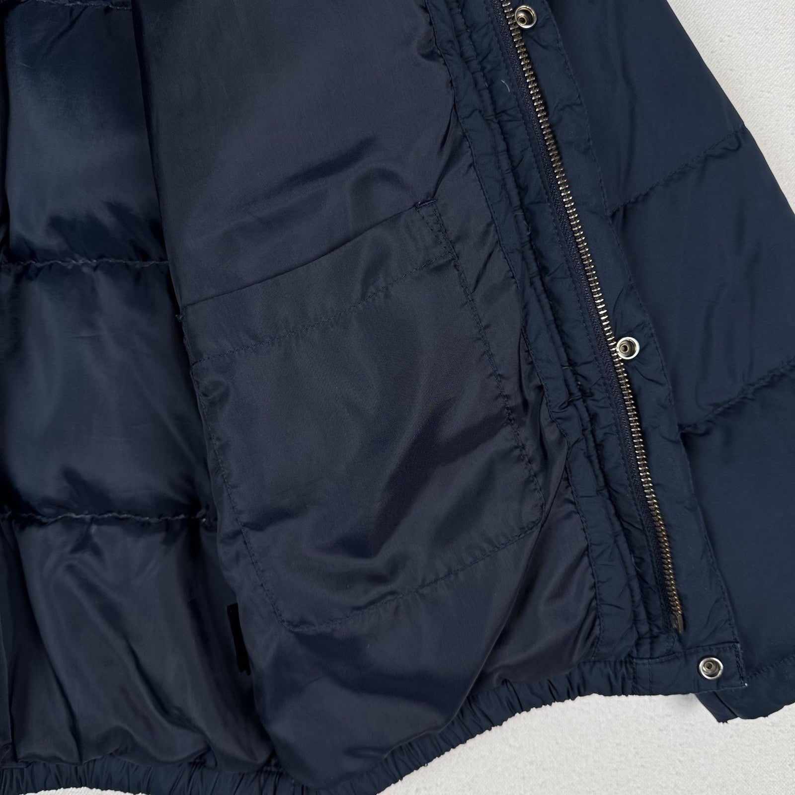 Vintage Polo Ralph Lauren Kid's Navy Blue Down Puffer Jacket Sz M 10-12 *Read