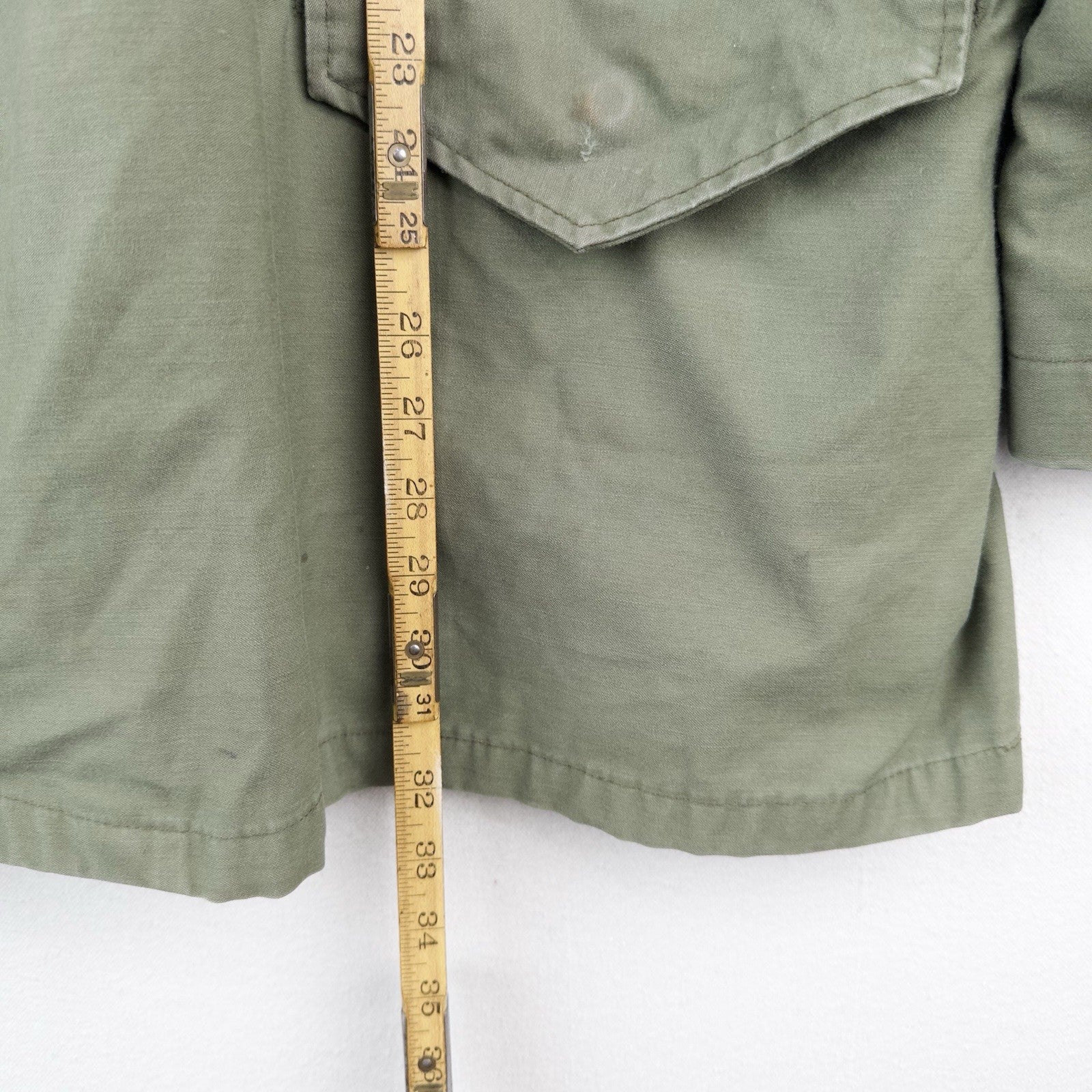 70’s Vtg Vietnam US Army Green M65 Field Jacket Mens XL Long w/Hood *No Lining