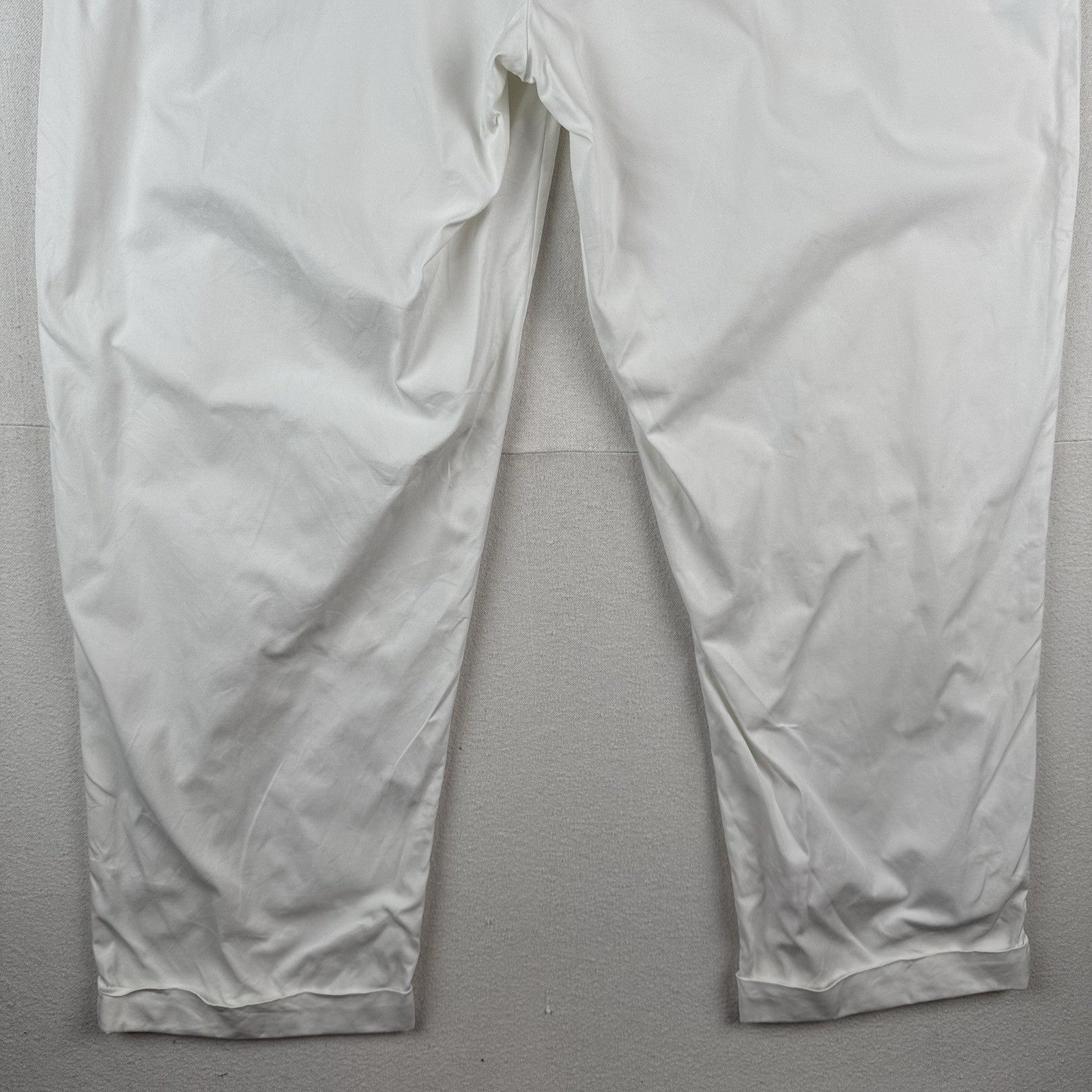 90’s Vtg Polo Ralph Lauren Big Hammond Pant Mens 46Bx30 White Double Pleat Cuff