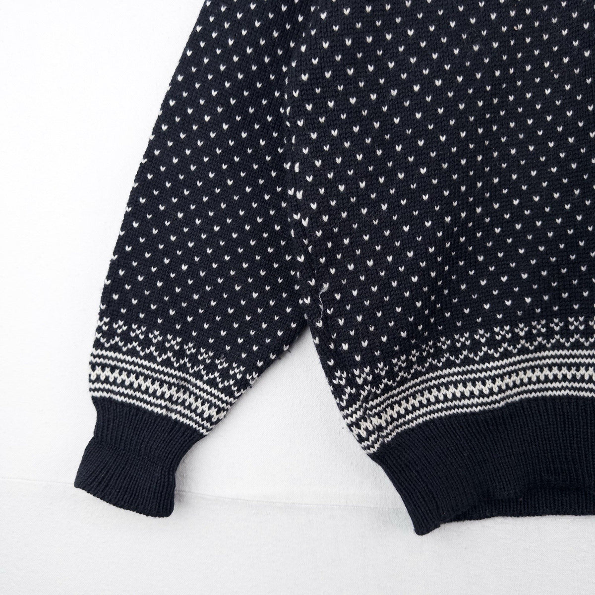 80’s Vtg Dale of Norway Pullover Sweater Men’s Large Fair Isle Wool Knit Black