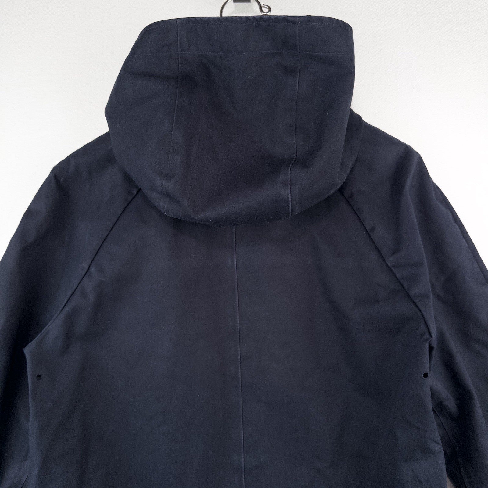 APC Navy Blue Hooded Trench Rain Coat Mac Parka Jacket Men’s Small S