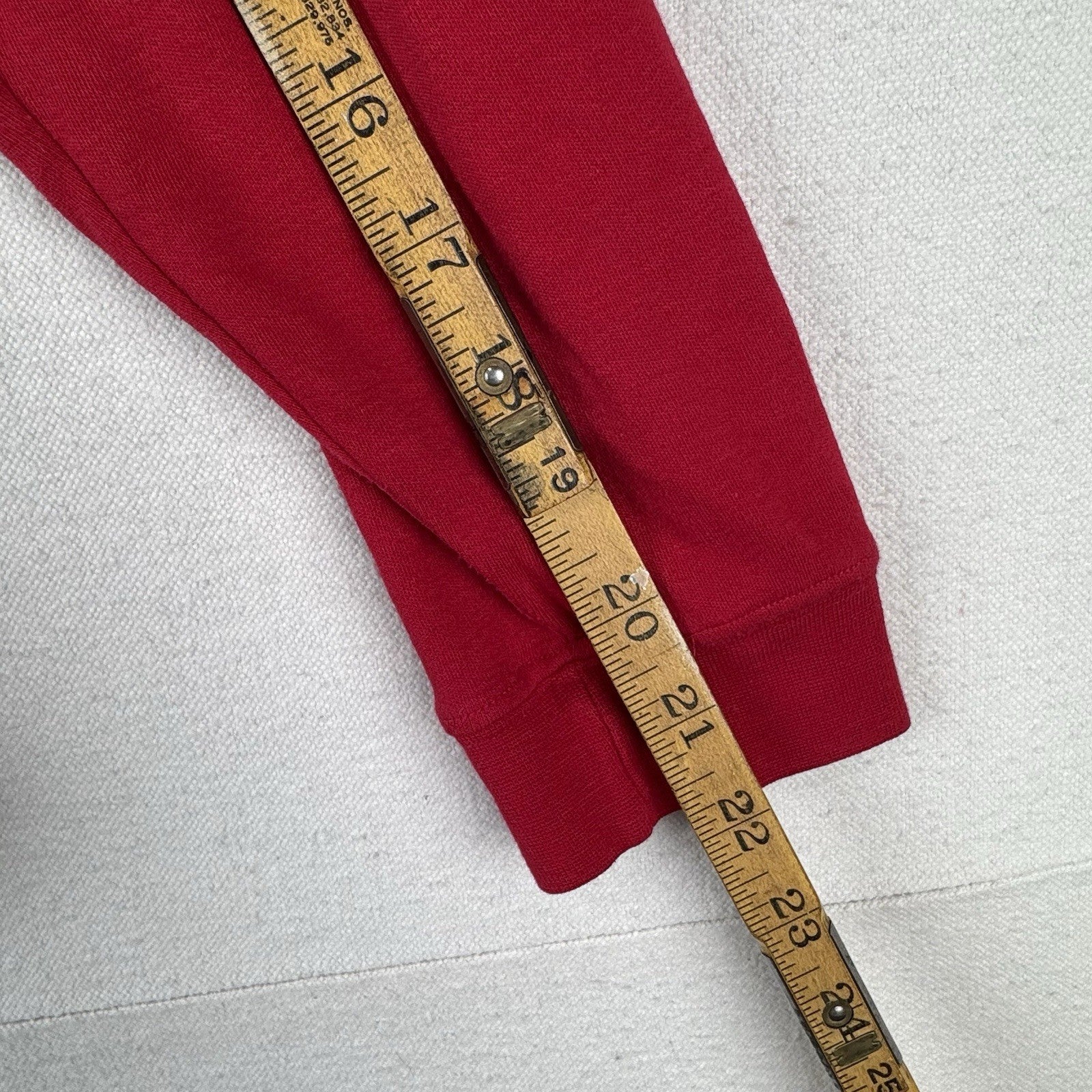 80’s Vtg Polo Ralph Lauren Mens L Red Turtleneck Sleeve Stripe *Green Label