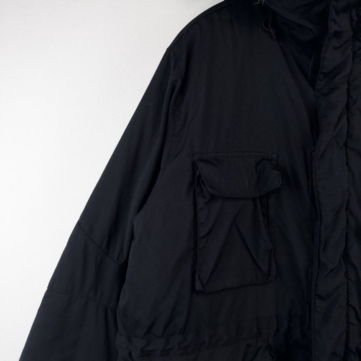 90’s Vtg Polo Sport Ralph Lauren Men’s L Black Down Parka Jacket Coyote Fur Trim