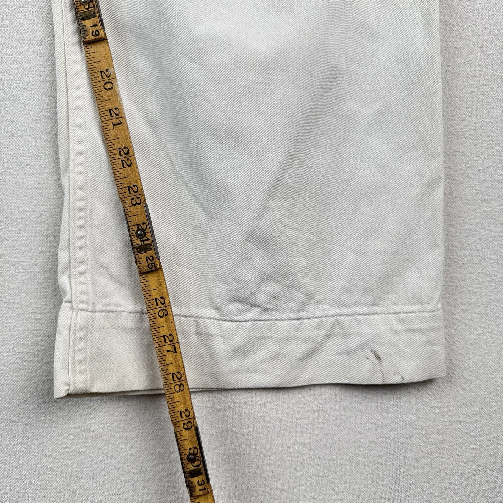 40's Vtg WWII US Navy USMC White Trousers Pants 28x28 Wide-leg 11" *Distressed