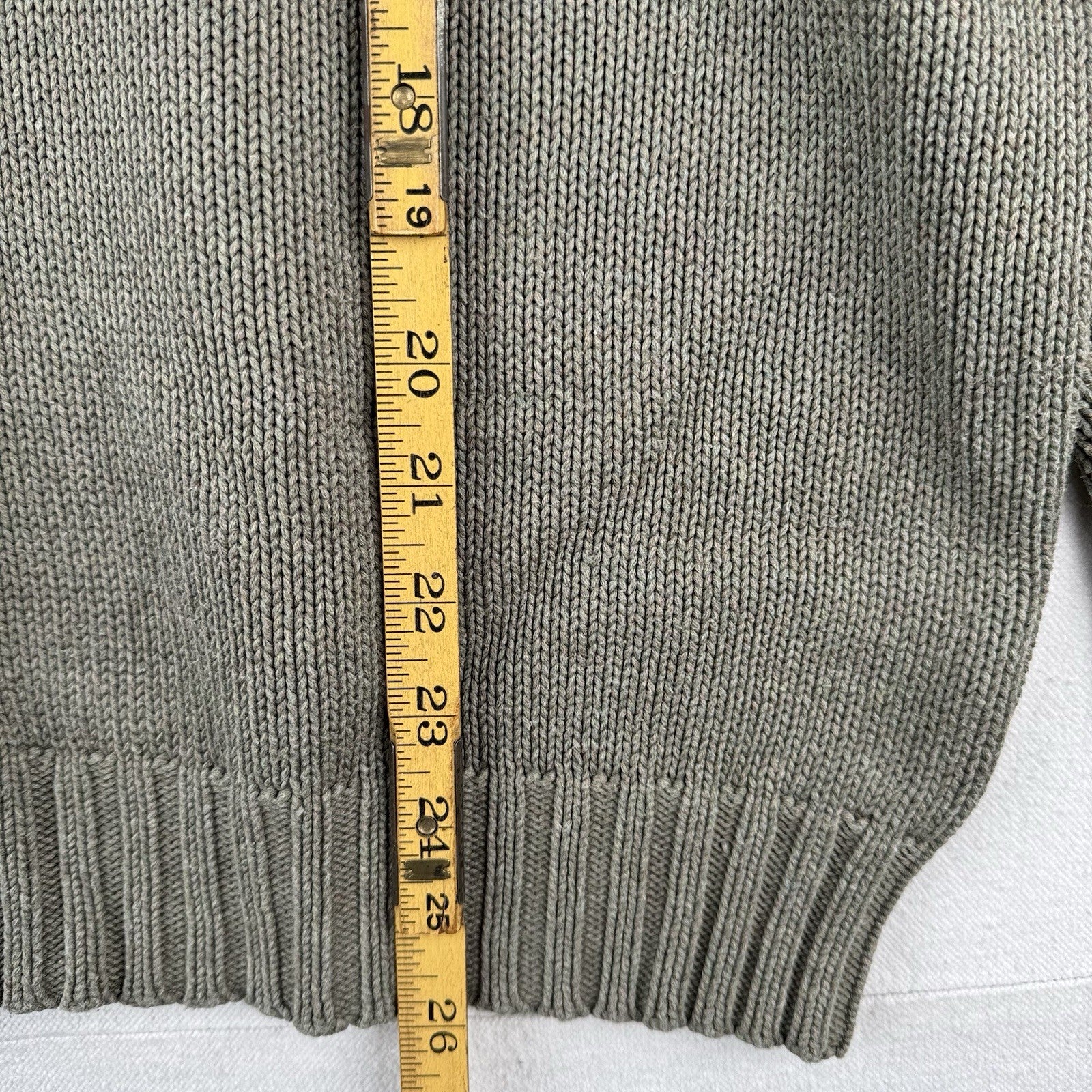 90s Vintage Polo Ralph Lauren Men’s M Olive Marled Knit Sweater 100% Cotton