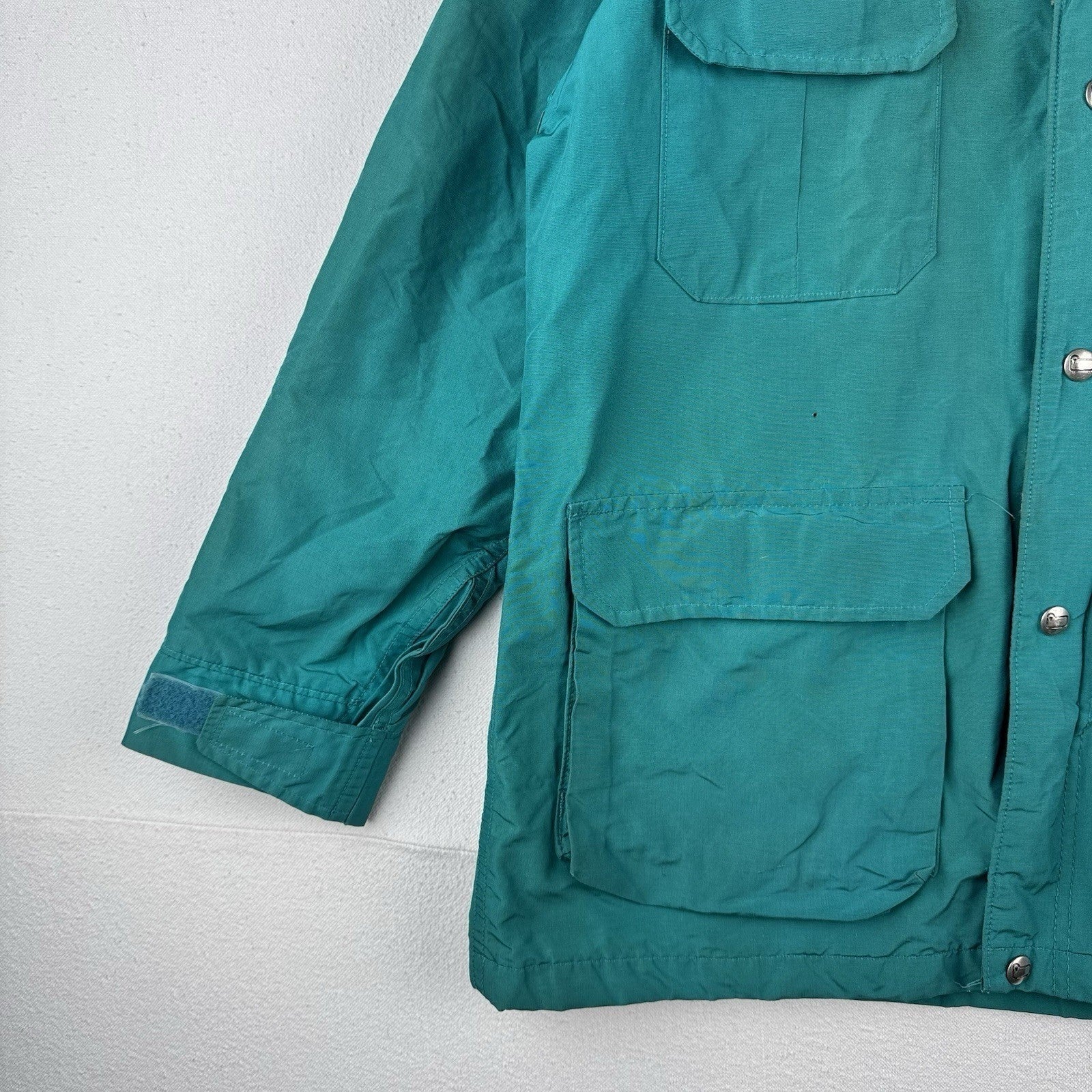 Vtg Woolrich Womens Large Wool Blend Blanket Lined Jacket Barn Chore Coat Green
