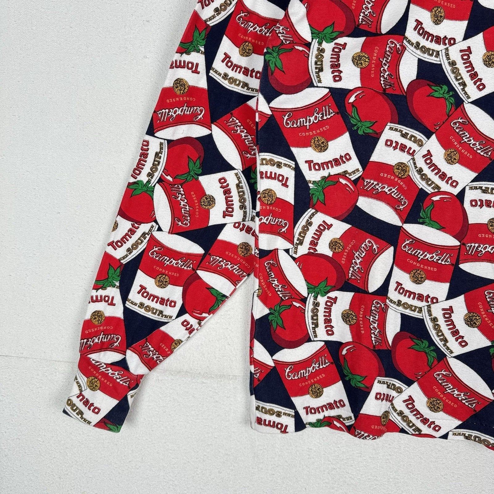 Vtg Campbell’s Tomato Soup Pop Art 60s Andy Warhol Soup Can Turtleneck XL USA